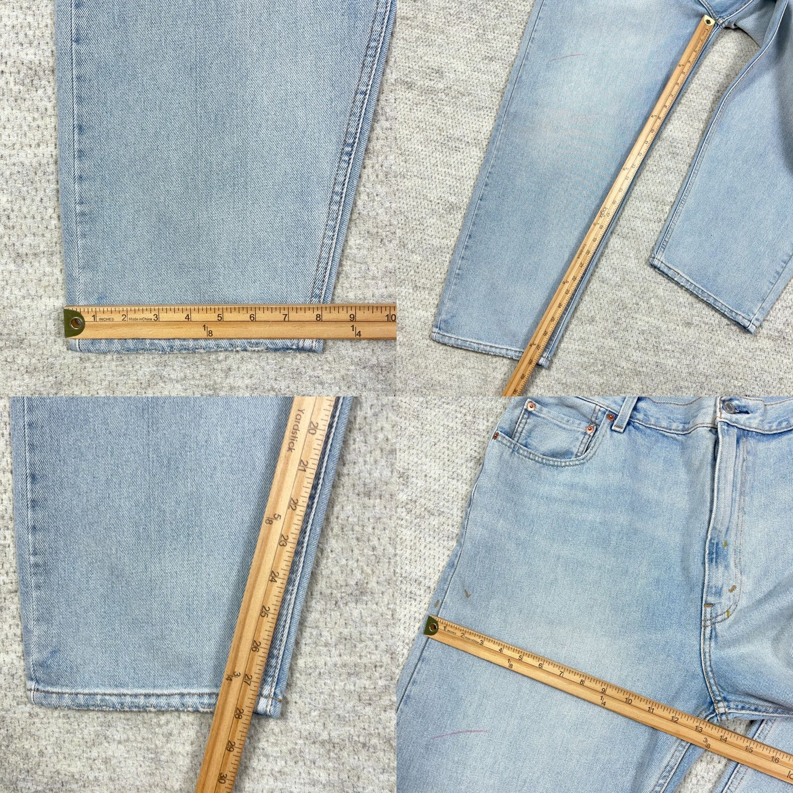 Levi's Levi's 550 Jeans Men 42x30 Relaxed Tapered Fit Blue Denim Cotton 5-Pocket Distressed? No Distressed Light Wash Baggy N/A Size US 42 / EU 58 - 8 Thumbnail