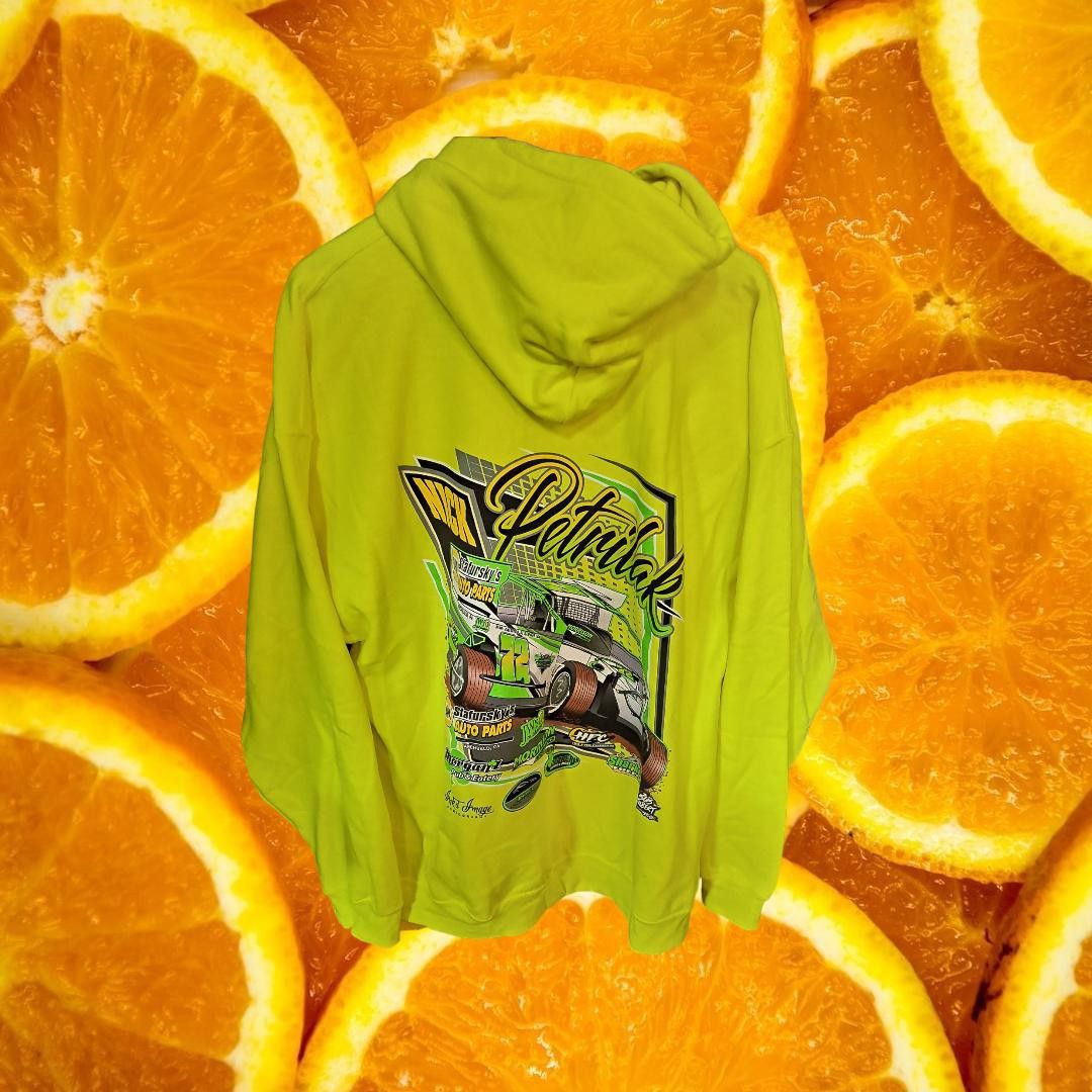 Other Nick Petrilak #72 Racing Lime Yellow Hoodie Size XL Size US XL / EU 56 / 4 - 4 Thumbnail