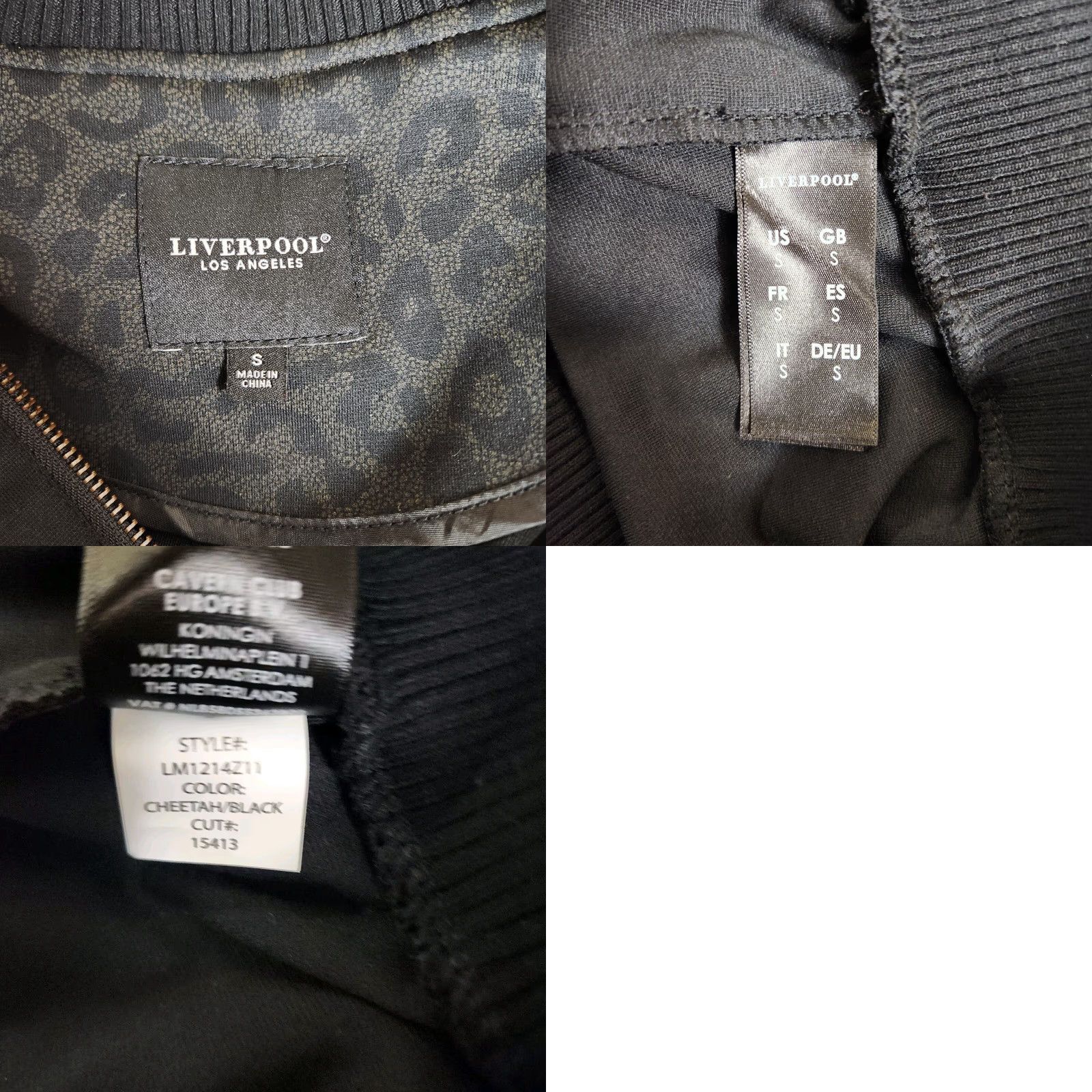 Vintage Liverpool Womens Black Cheetah Ponte Bomber Jacket Size S Size S / US 4 / IT 40 - 8 Thumbnail