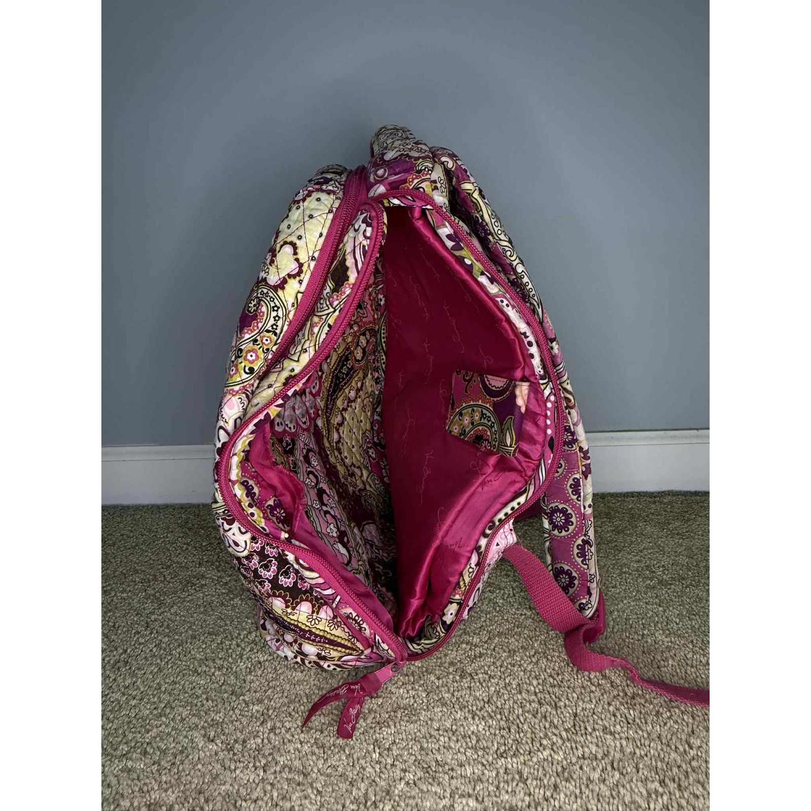Vera Bradley Vera Bradley Quilted Paisley Campus Backpack Pink Size ONE SIZE - 2 Thumbnail