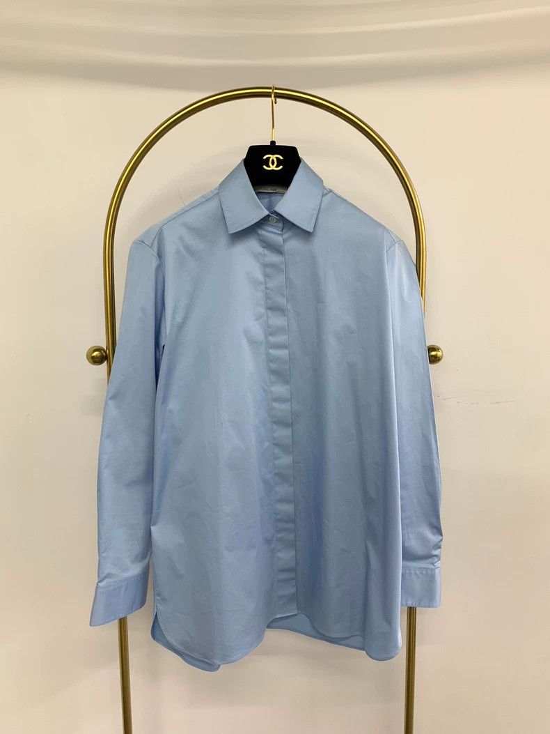 The Row The Row Blue Long Sleeve Shirt XS Size US XS / EU 42 / 0 - 1 Thumbnail