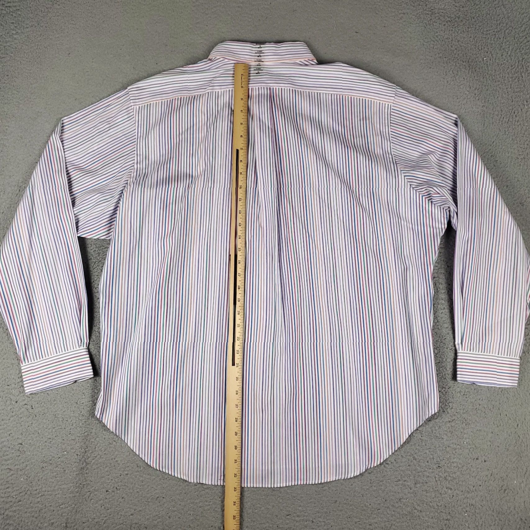 Ralph Lauren Ralph Lauren Shirt Adult 18 Purple Striped Long Sleeve Button-Down Pony Logo Classic Fit Mens Size US XXL / EU 58 / 5 - 4 Thumbnail