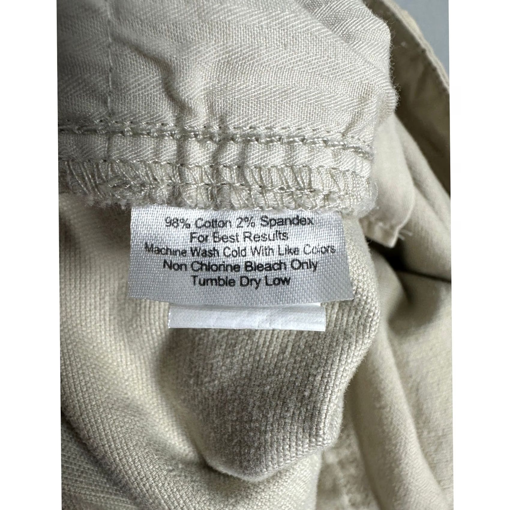 Peter Millar Peter Millar Mens 38 Khaki Beige Cotton Stretch 5-Pocket Canvas Straight Pants Size US 38 / EU 54 - 4 Thumbnail