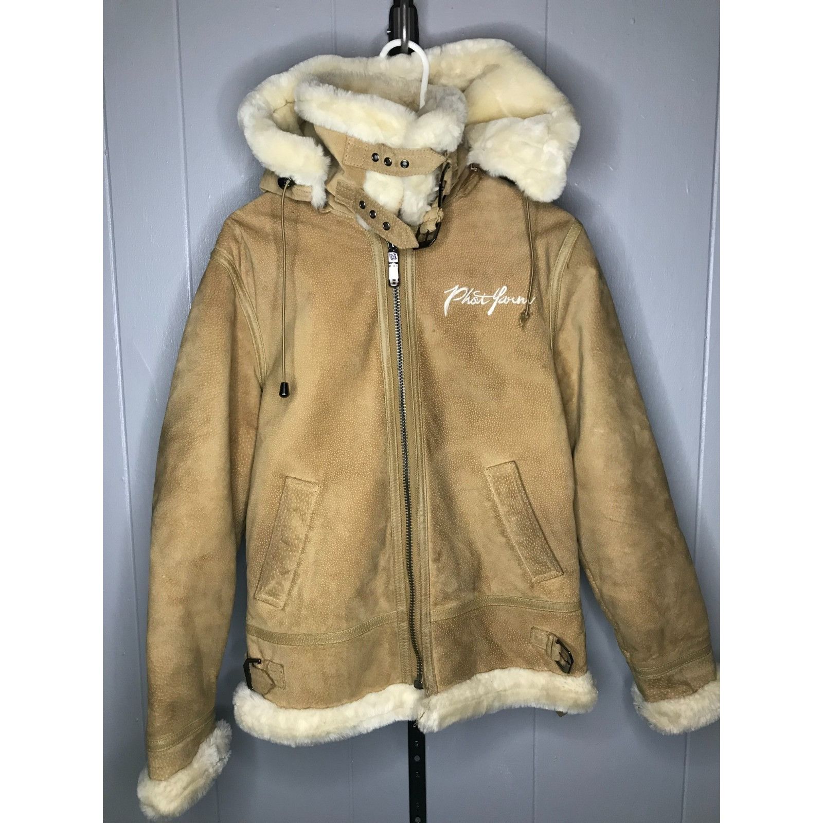 Phat Farm Vintage Phat Farm Suede Bomber Jacket Heavy Faux Fur Lined B Size US S / EU 44-46 / 1 - 1 Thumbnail