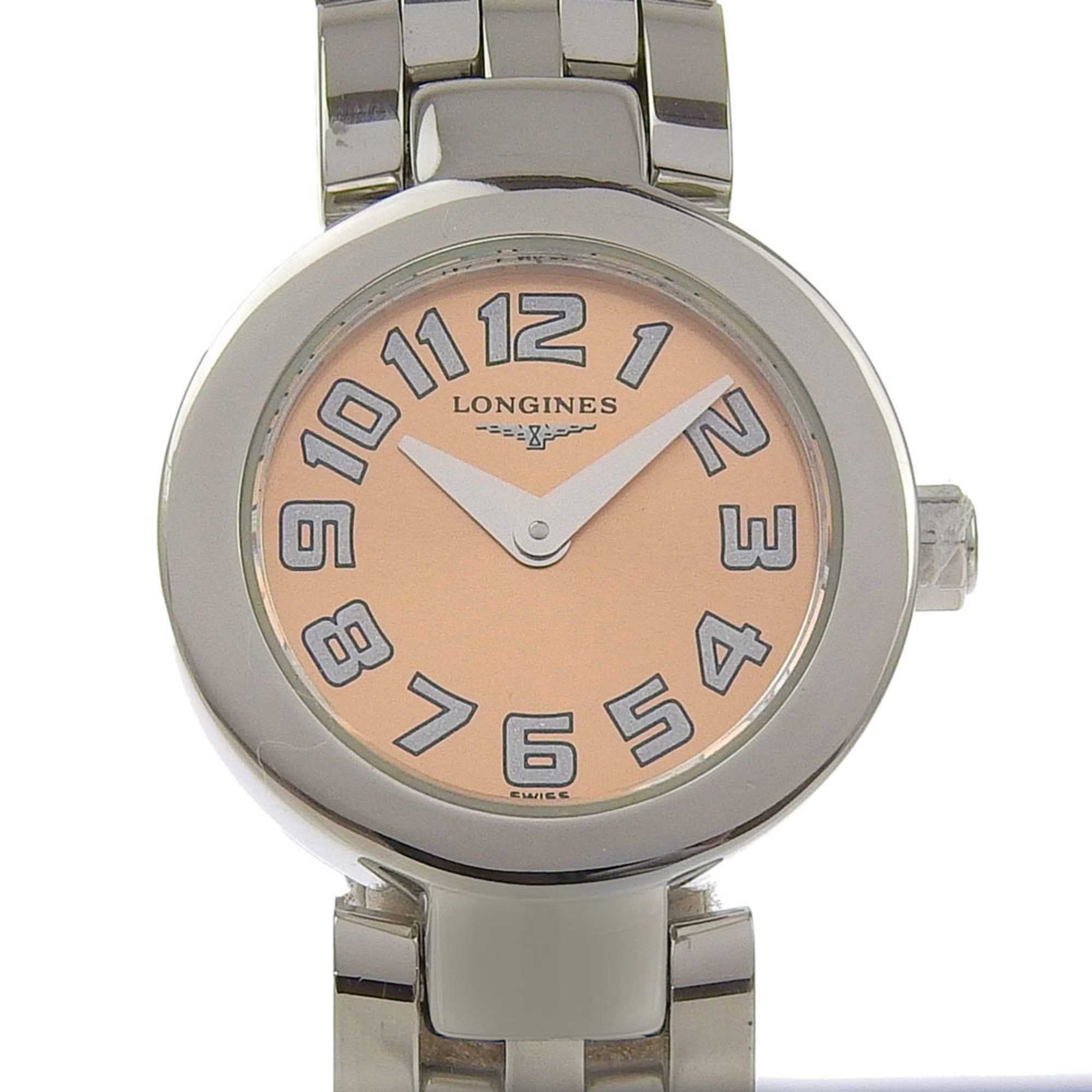 Longines Dolcevita Watch L5.174.4 Stainless Steel Quartz Analog Display Ladies in Brown, Women's