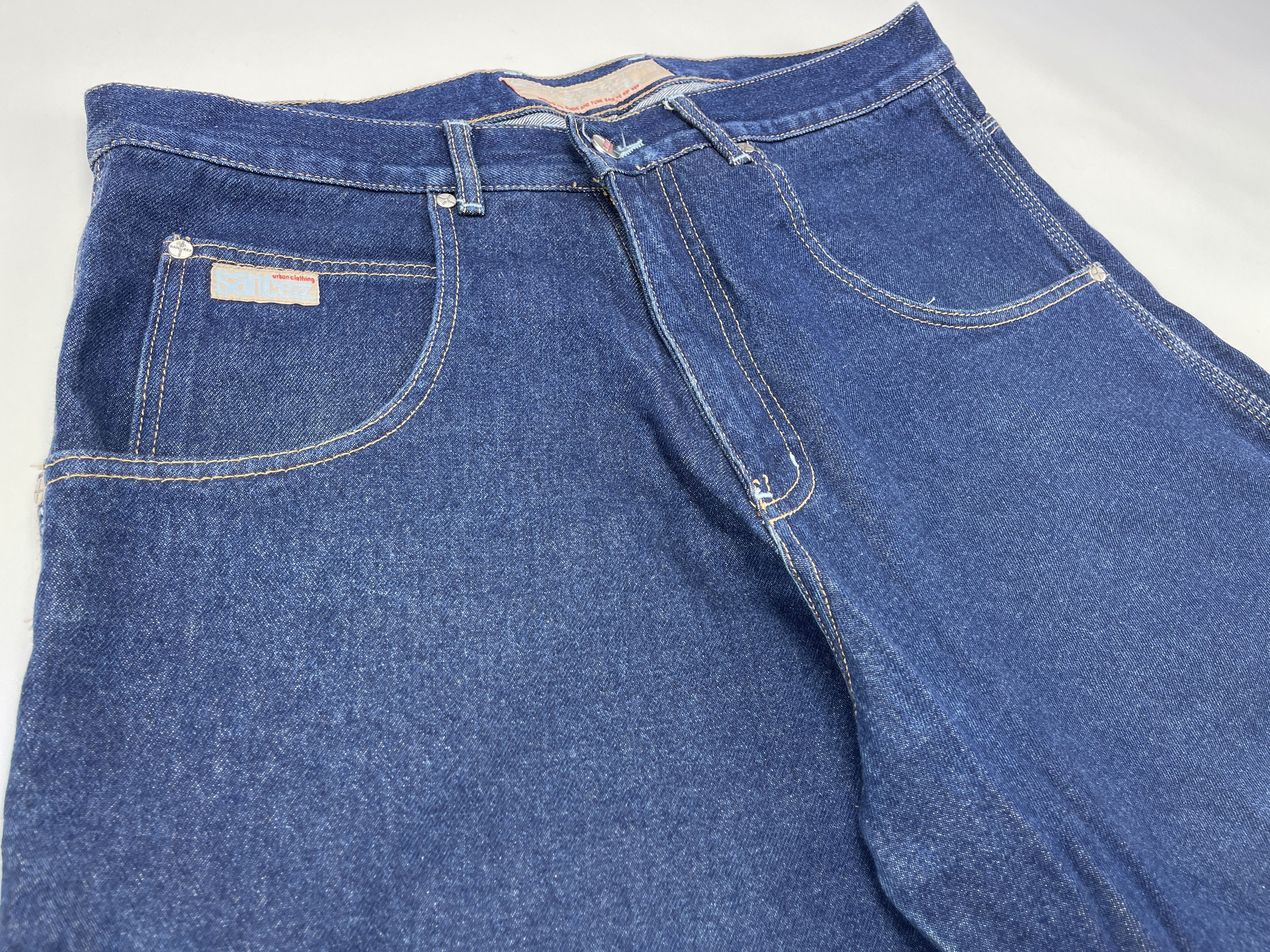 Vintage Sancezz jeans shorts, vintage skater shorts, 90s hip hop 34 Size US 34 / EU 50 - 10 Thumbnail
