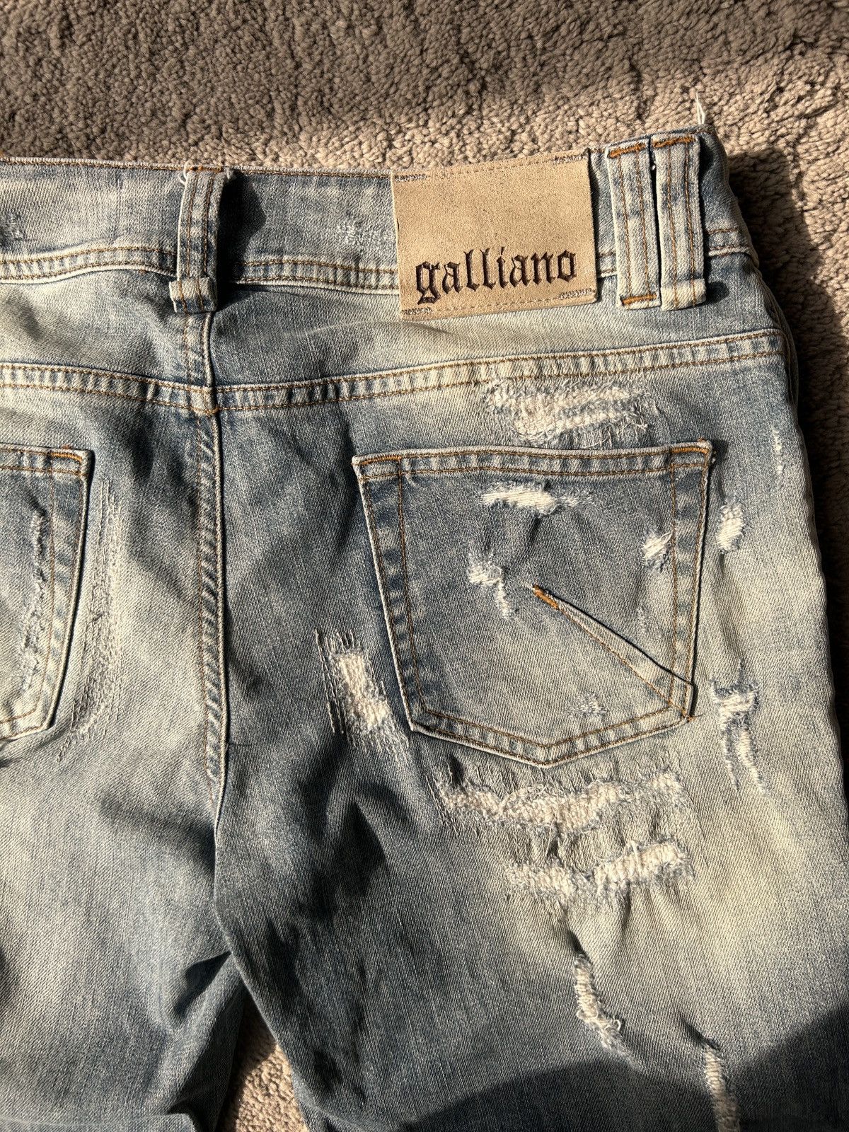 John Galliano John Galliano Distressed Denim Size US 33 - 4 Thumbnail