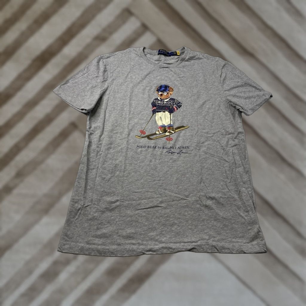 Ralph Lauren Polo Ralph Lauren Men's Medium Ski Bear Short Sleeve Graphic Jersey T-Shirt Gray Size US M / EU 48-50 / 2 - 1 Thumbnail