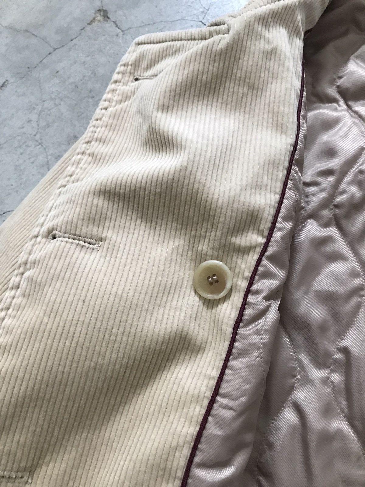 Uniqlo Ines De La Fressange Double Breasted Corduroy Peacoat Size M / US 6-8 / IT 42-44 - 13 Thumbnail