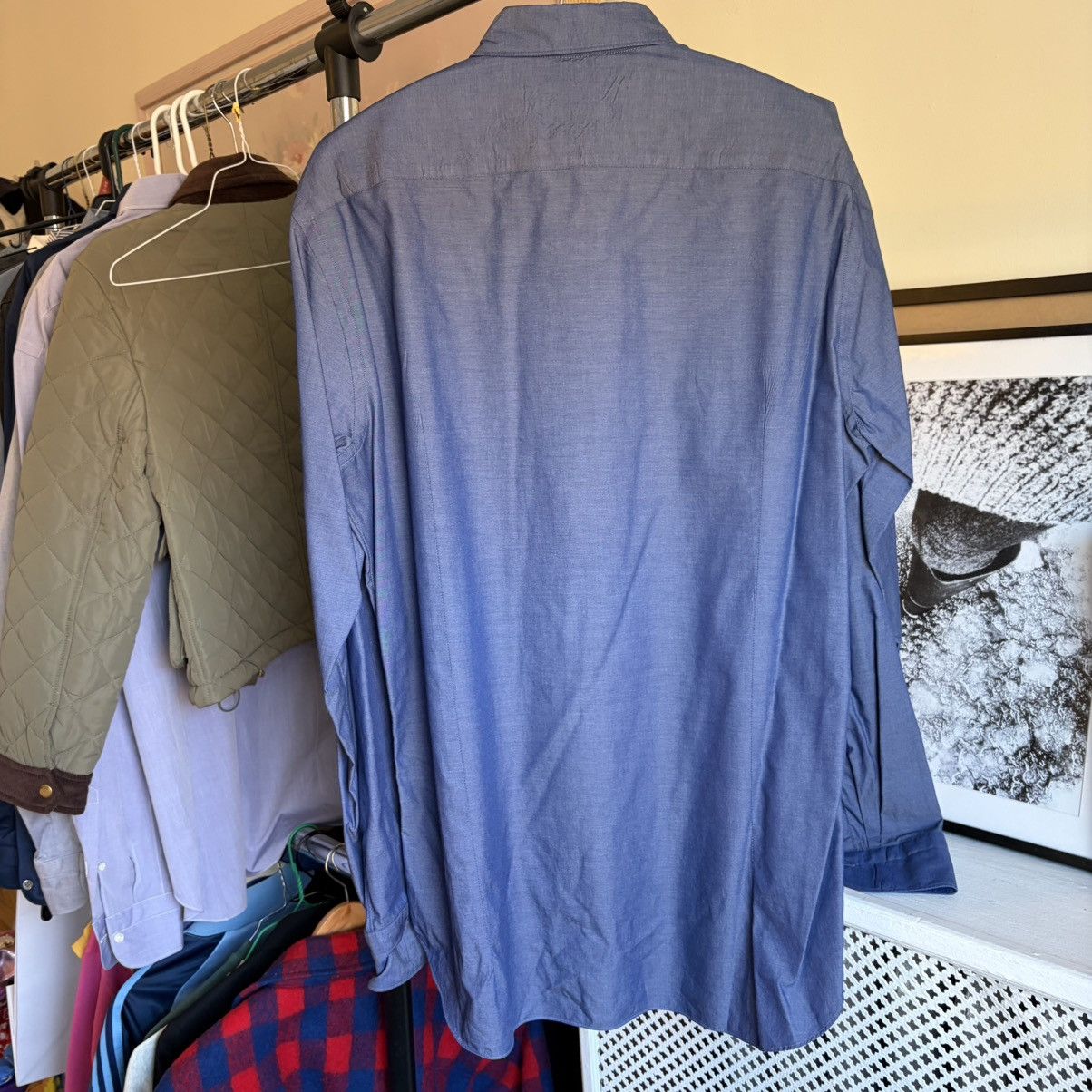 Boglioli Boglioli Blue Cotton Dress Shirt Cutaway Collar SS19 Size US XS / EU 42 / 0 - 2 Thumbnail