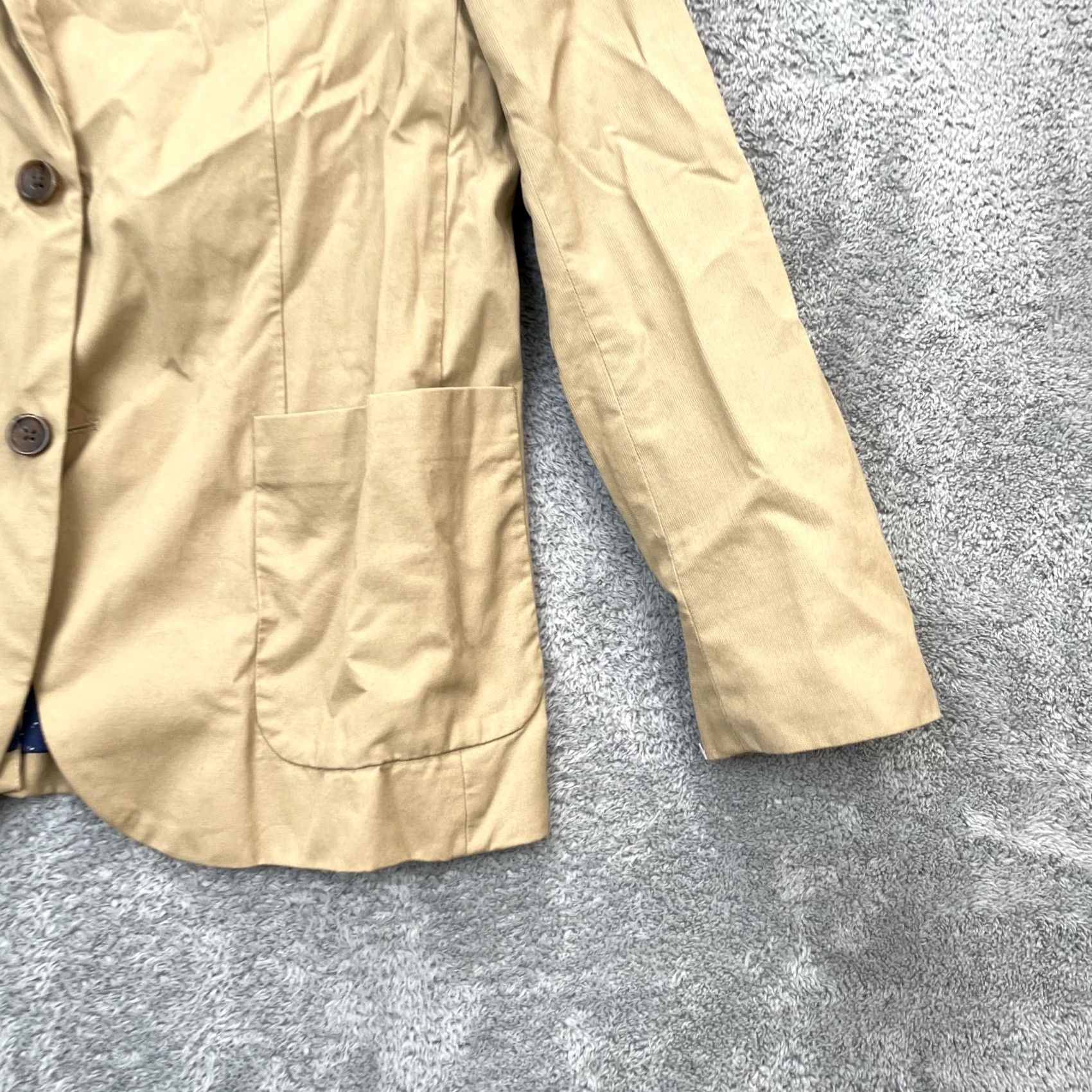 Banana Republic Banana Republic Jacket Mens 46 Beige 46R Blazer Coat Tailored Slim Polka Dot Lined Size 46R - 7 Thumbnail