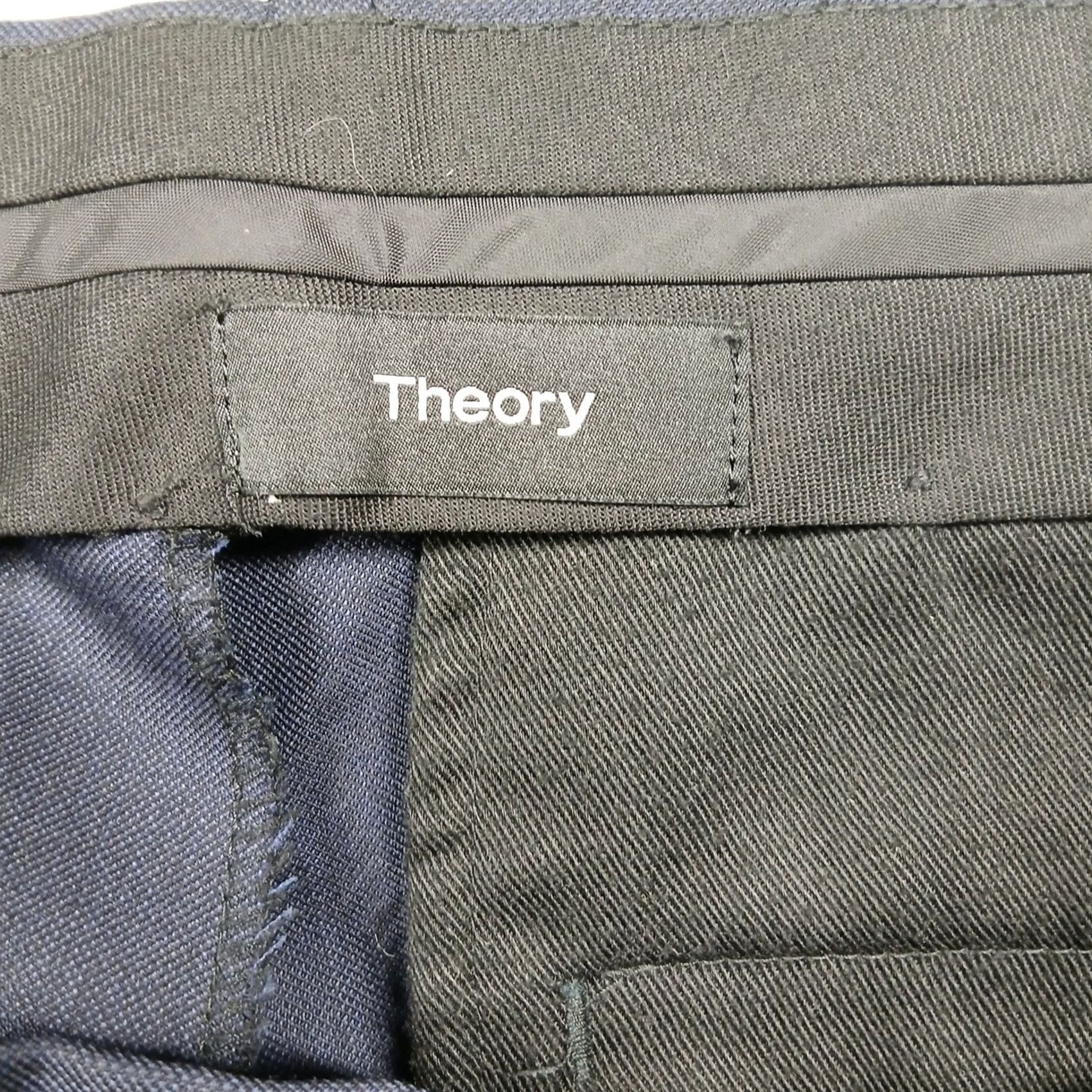 Theory Theory Wool Dress Pants Men's 34 Navy Blue Tailored Fit Casual Dress Pants? Size US 34 / EU 50 - 4 Thumbnail