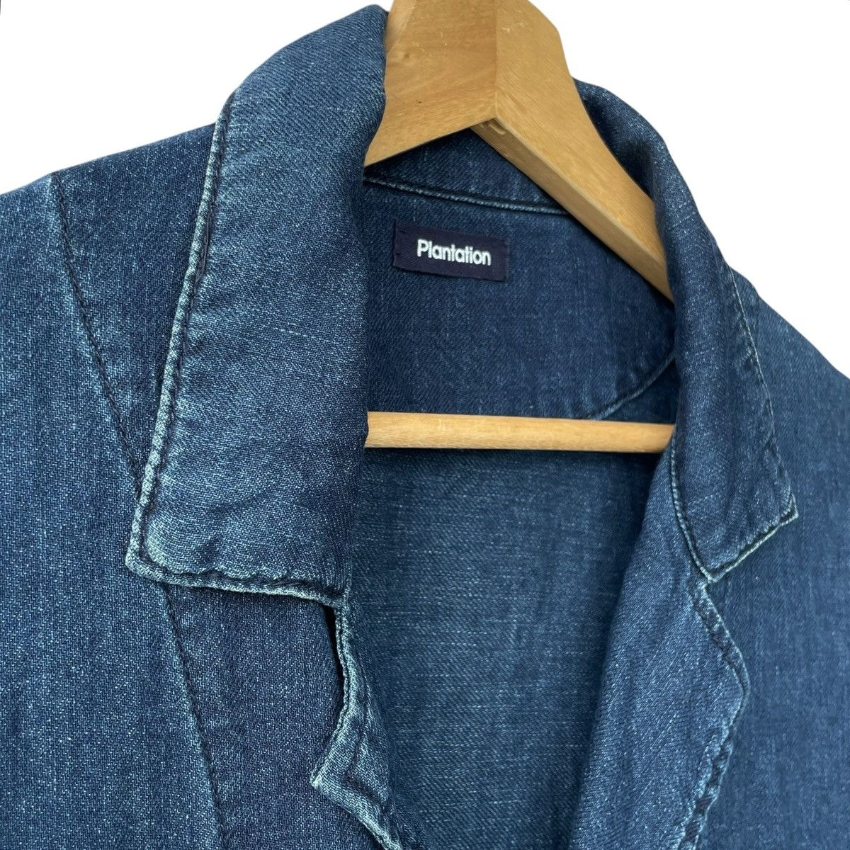 Issey Miyake Plantation Issey Miyake Design IS Vintage Denim Overcoat Size M / US 6-8 / IT 42-44 - 5 Thumbnail