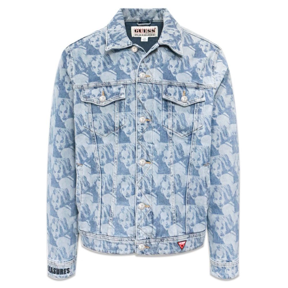 Guess Guess x Pleasures Drew Barrymore Denim Jacket Size US L / EU 52-54 / 3 - 1 Thumbnail