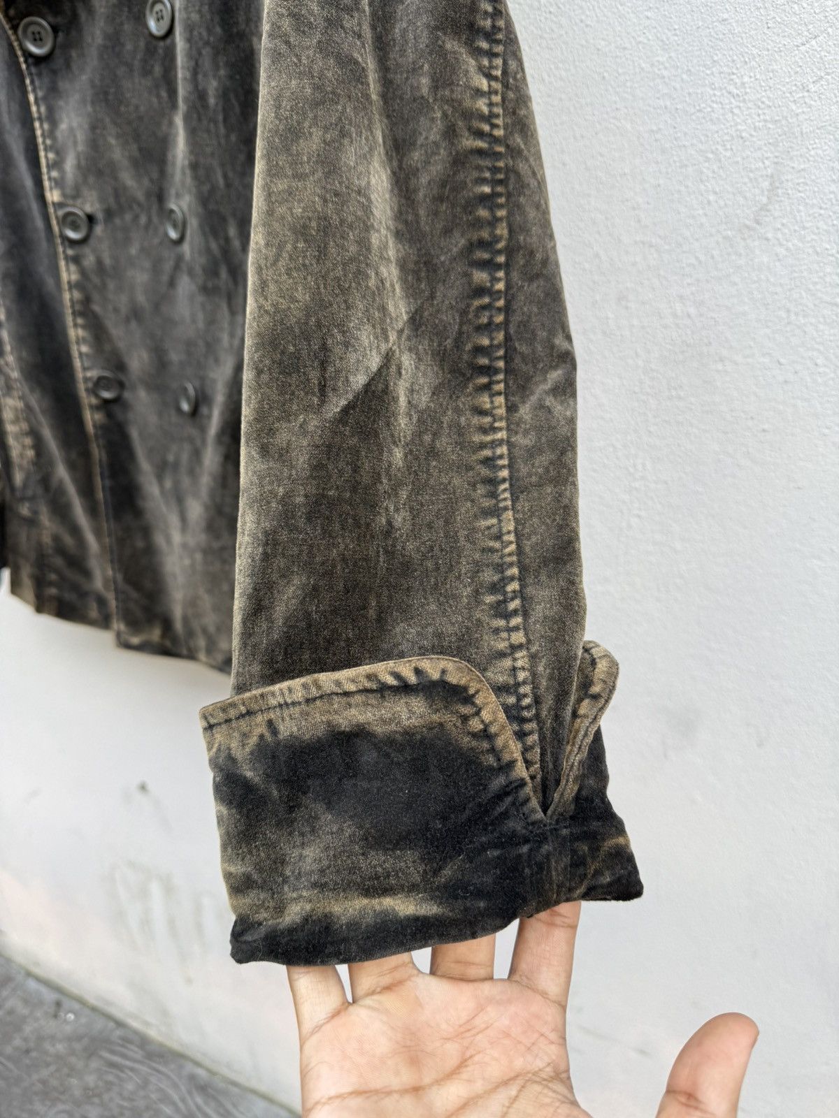 Tornado Mart 1990s Tornado Mart Double Collar Mud Wash Velvet Jacket Size US M / EU 48-50 / 2 - 4 Thumbnail