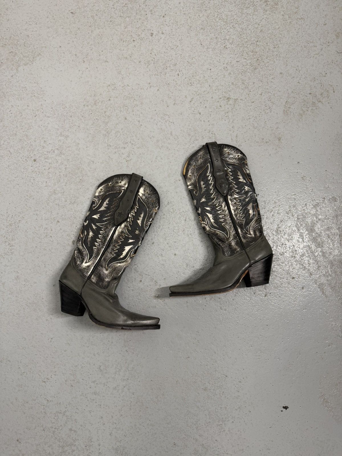 Sendra Sendra Leather Embroidered Leather Cowboy Boots Size US 7 / IT 37 - 1 Thumbnail