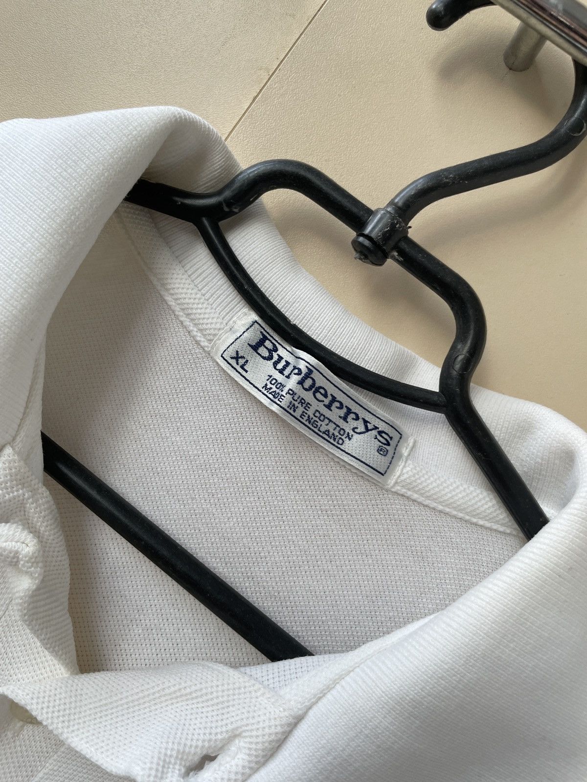 Burberry Vintage burberrys White Polo Shirt Size US XL / EU 56 / 4 - 4 Thumbnail