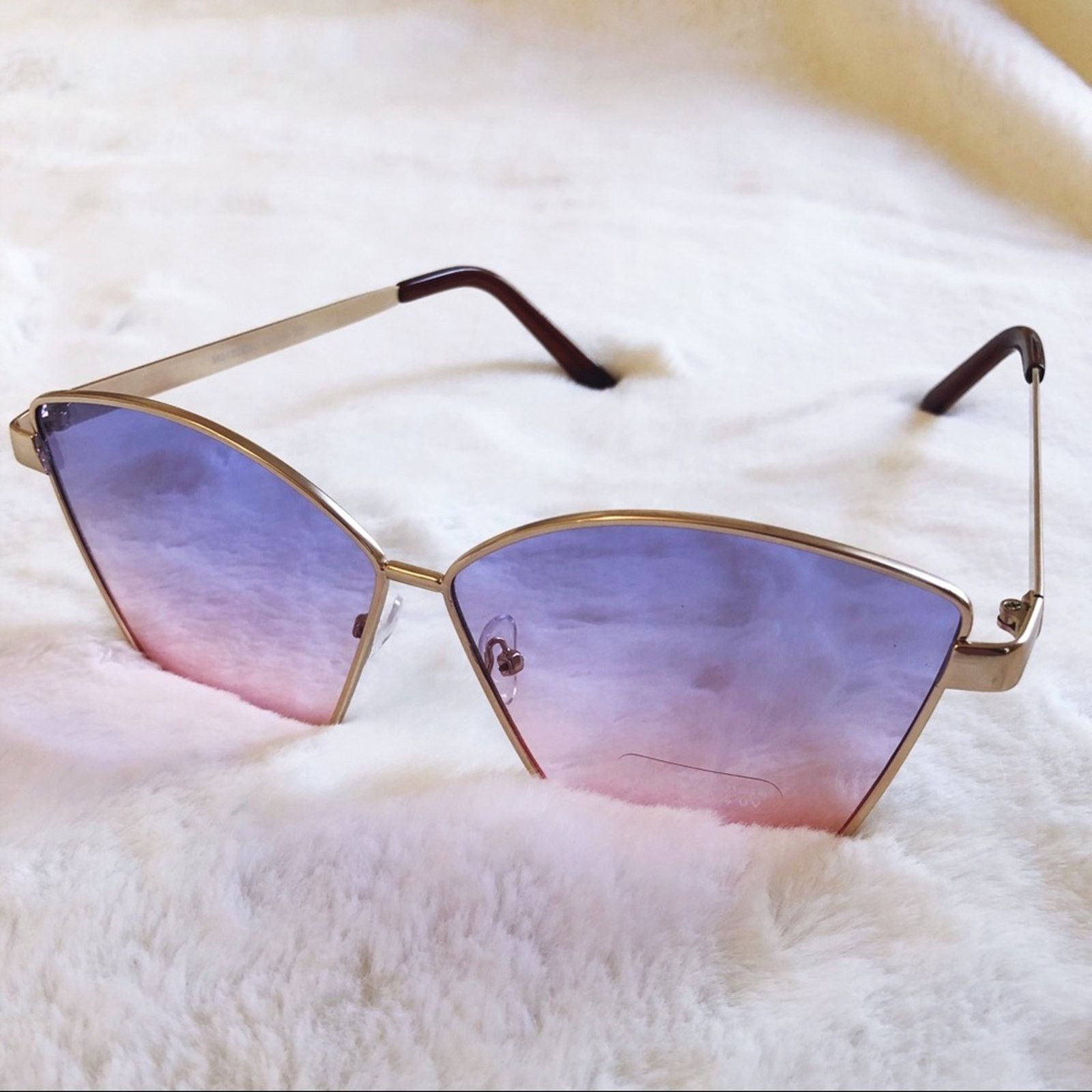 Other Aubrey Purple Gradient Oversized Sunglasses Size ONE SIZE - 5 Thumbnail