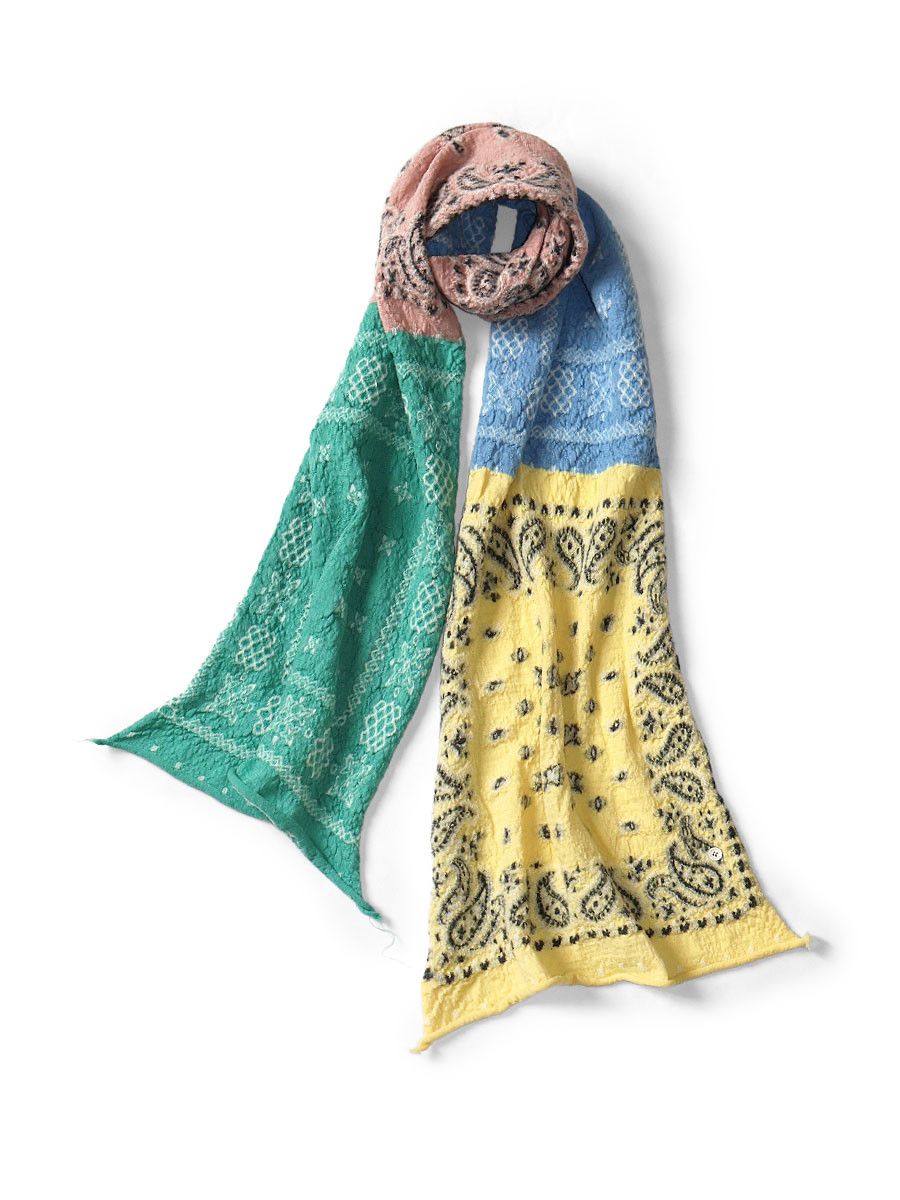 Kapital Kapital Wool Pastel Bandana HAPPY Scarf Size ONE SIZE - 1 Thumbnail