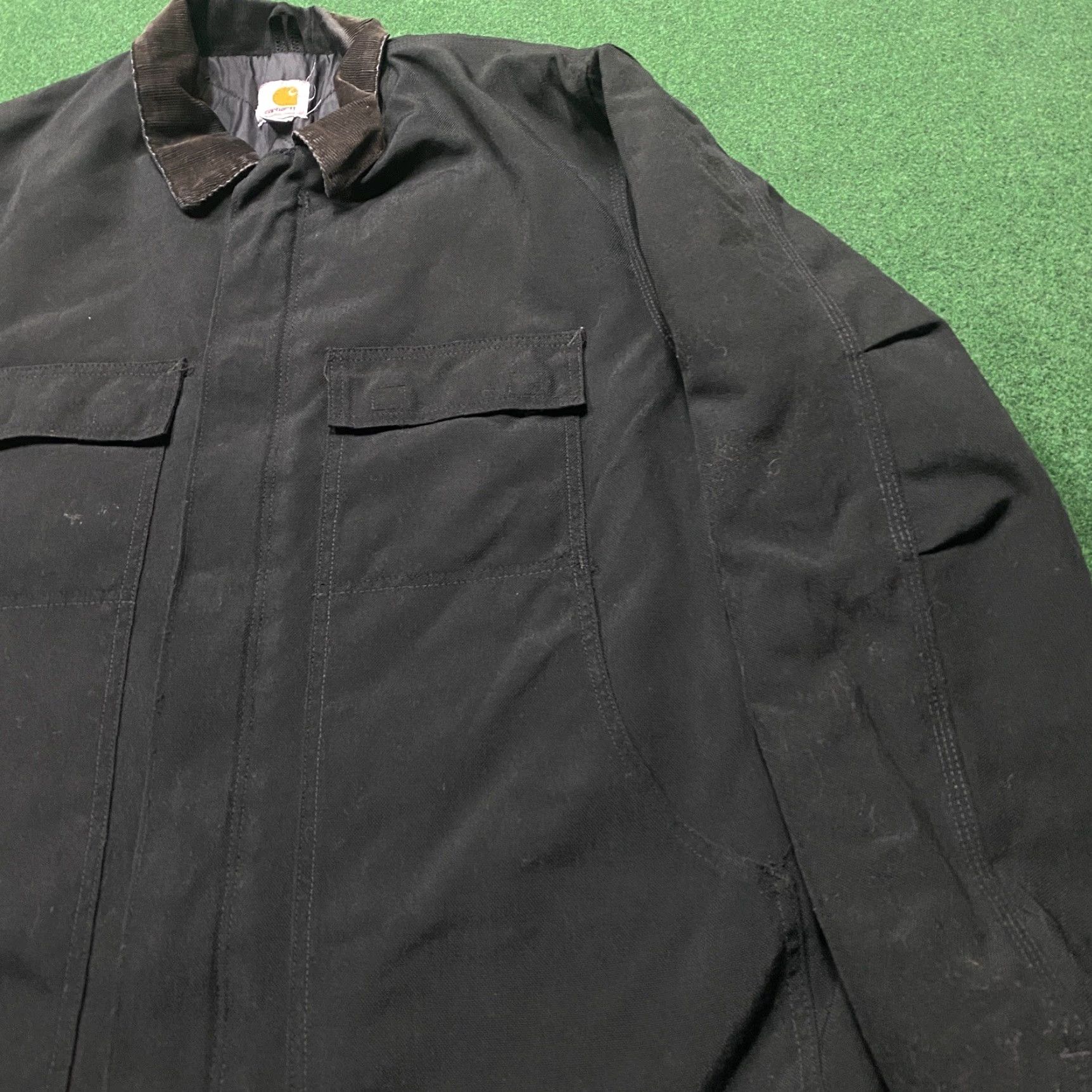 Carhartt VINTAGE Carhartt Jacket Mens XL Black Canvas Quilted Lined Work Coat Size US XL / EU 56 / 4 - 2 Thumbnail