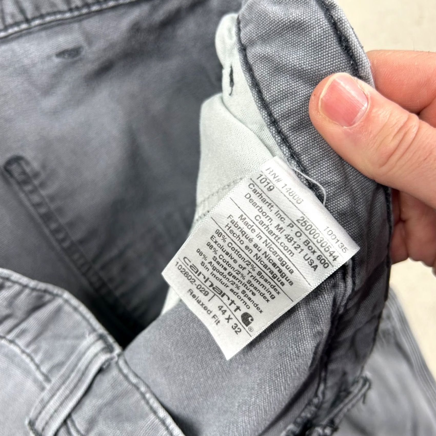 Carhartt VINTAGE Carhartt Pants Mens 44x32 Canvas Khakis Workwear Relaxed Straight 41 in Waist Gray 31 in Inseam Mens Size US 44 / EU 60 - 4 Thumbnail