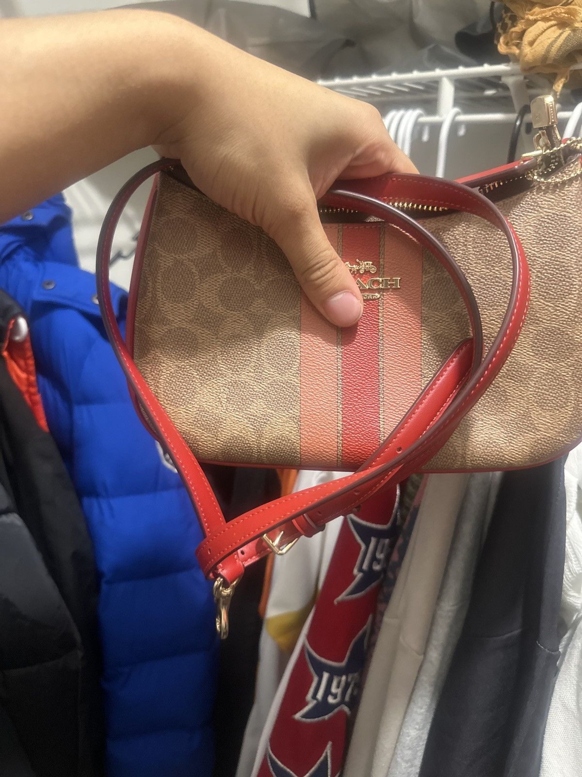 Coach Coach Red Handbag Size ONE SIZE - 3 Thumbnail