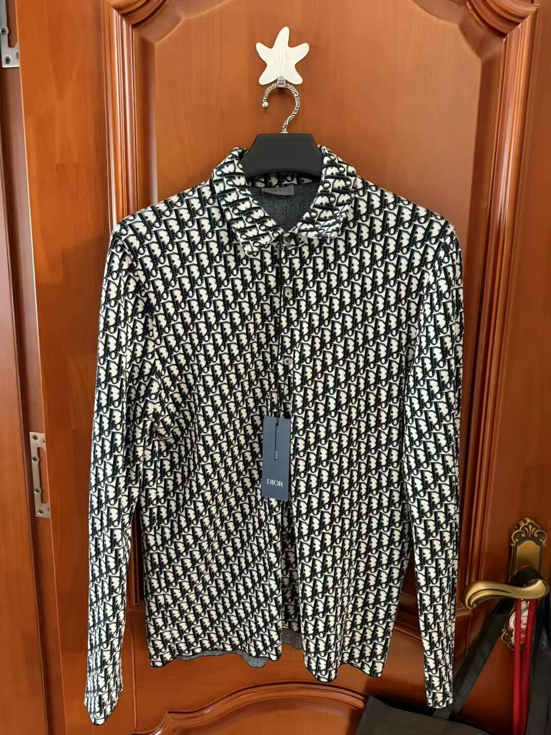 dior logo long sleeve shirt M size