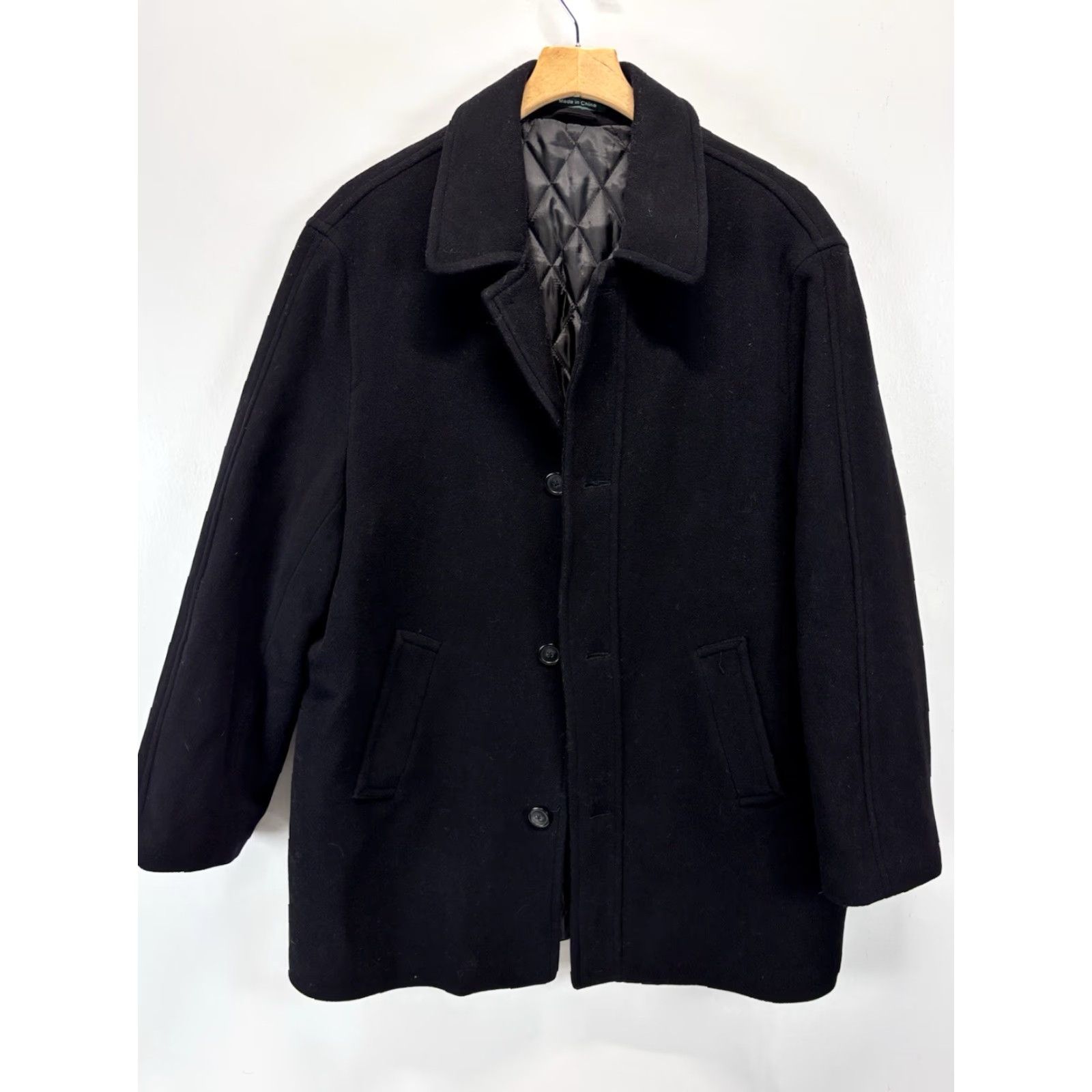 Ralph Lauren Lauren Ralph Lauren Overcoat Men 44R Black Wool Cashmere Quilted Lining Coat Mens Classic Designer Size US S / EU 44-46 / 1 - 3 Thumbnail