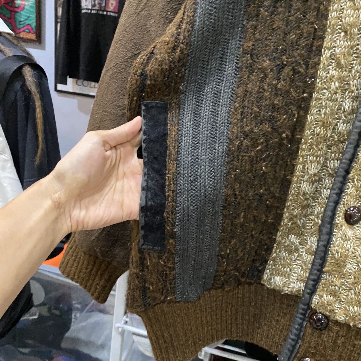 Valentino × Vintage Vtg 80/90 Rudolph Valentino Patchwork Knit Fleece Sweater Size US M / EU 48-50 / 2 - 9 Thumbnail