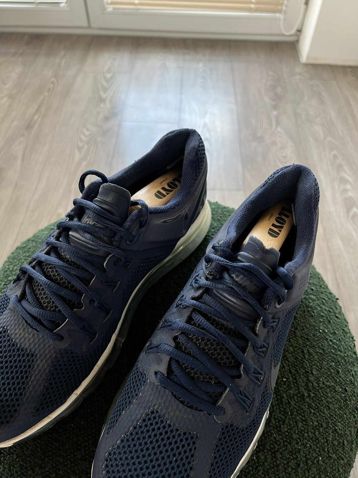 Nike ‼️Vintage Nike Air Max Waffle Skin 2013 Deep Blue Sneakers‼️ Size US 10 / EU 43 - 11 Thumbnail