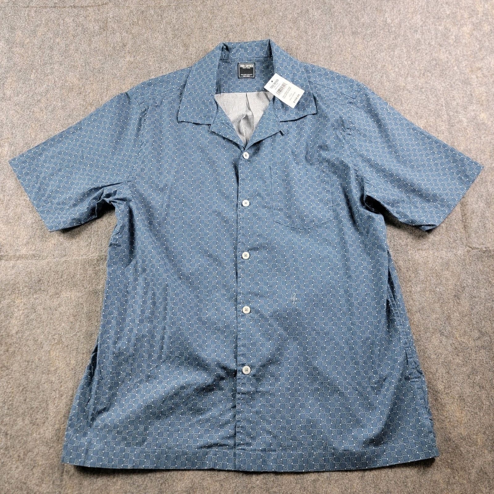 Todd Snyder Todd Snyder Square Geo Camp Collar Button Down Shirt NWT Size US L / EU 52-54 / 3 - 2 Thumbnail