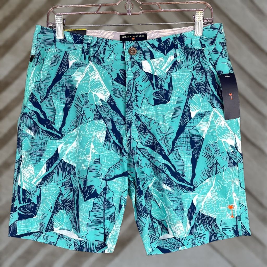 Vintage VINTAGE Margaritaville Mens Shorts Bermuda Casual Beach Turquoise UPF 30+ Quick Dry 4 Way Stretch 30 Mens Size US 30 / EU 46 - 1 Thumbnail
