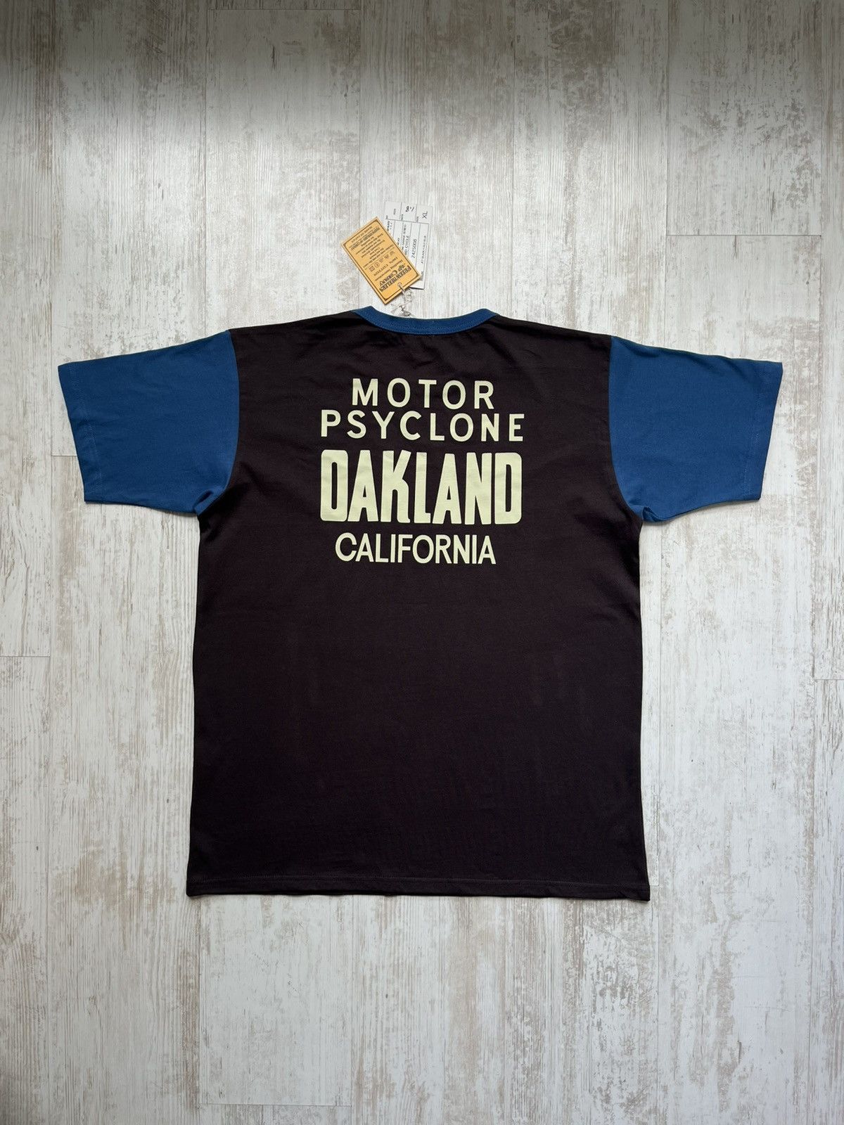 Freewheelers Power Wear Motor Psyclone LEWD CYCLE Brown T-Shirt Japan Size US XL / EU 56 / 4 - 5 Thumbnail