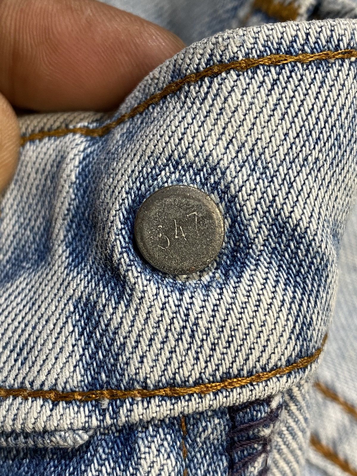Levi's 80s Orange Tab Levi's non selvedge 347 Rindem Blue Jeans W32 Size US 32 / EU 48 - 13 Thumbnail