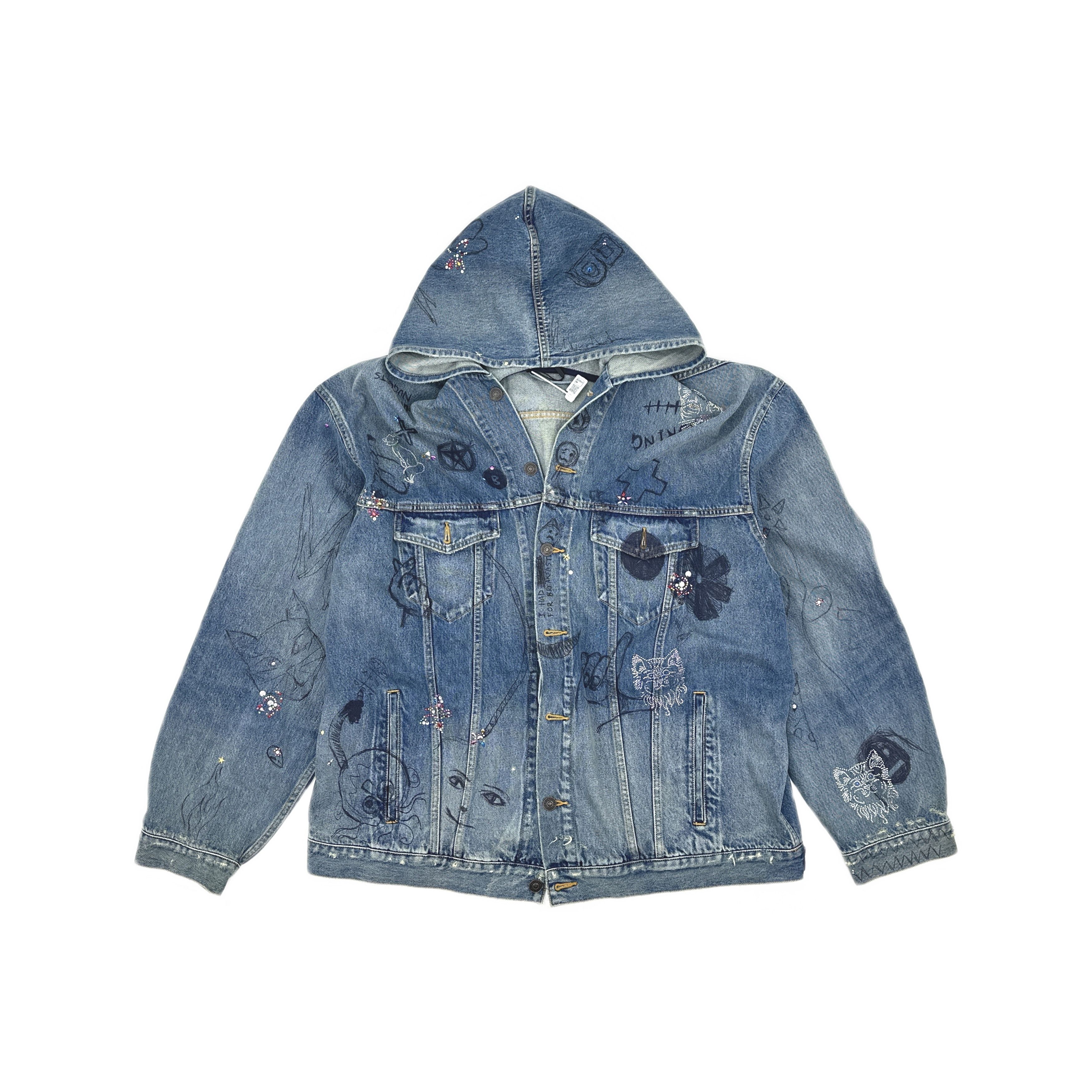 Balenciaga Balenciaga Oversized Graffiti Denim Jacket | Grailed