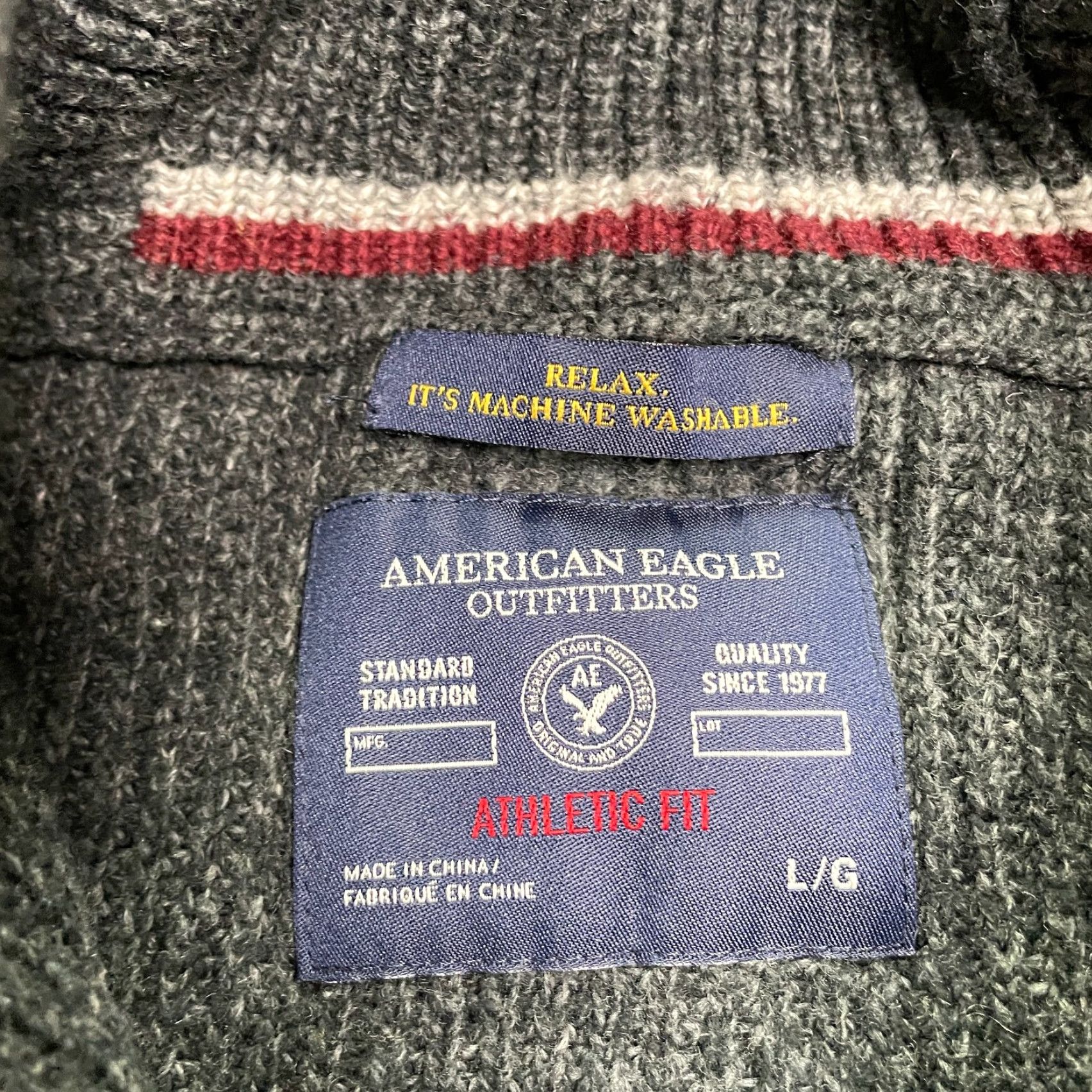 American Eagle Outfitters American Eagle Outfitters Pullover Sweater Mens Large Gray Turtleneck Knit Size US L / EU 52-54 / 3 - 4 Thumbnail