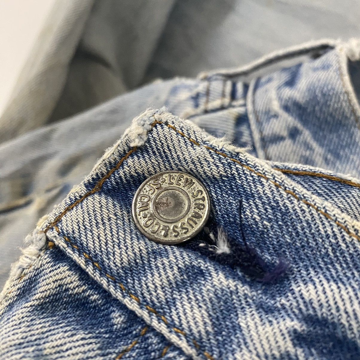 Levi's ✨Levi's thrashed denim inspired Kurt Cobain jeans Size US 32 / EU 48 - 10 Thumbnail