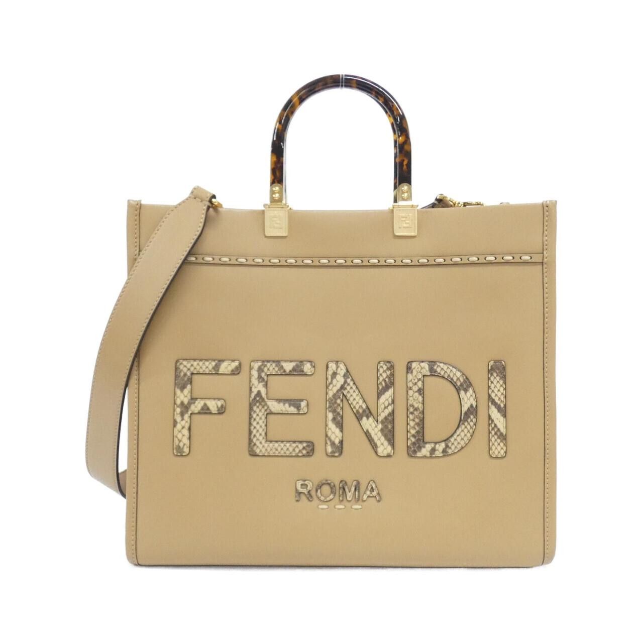 Fendi Fendi Fendi Sunshine Medium Calf Snake Bag Leather Tote Bag 8BH386AHN5 DUTY FREE for USA Size ONE SIZE - 1 Thumbnail