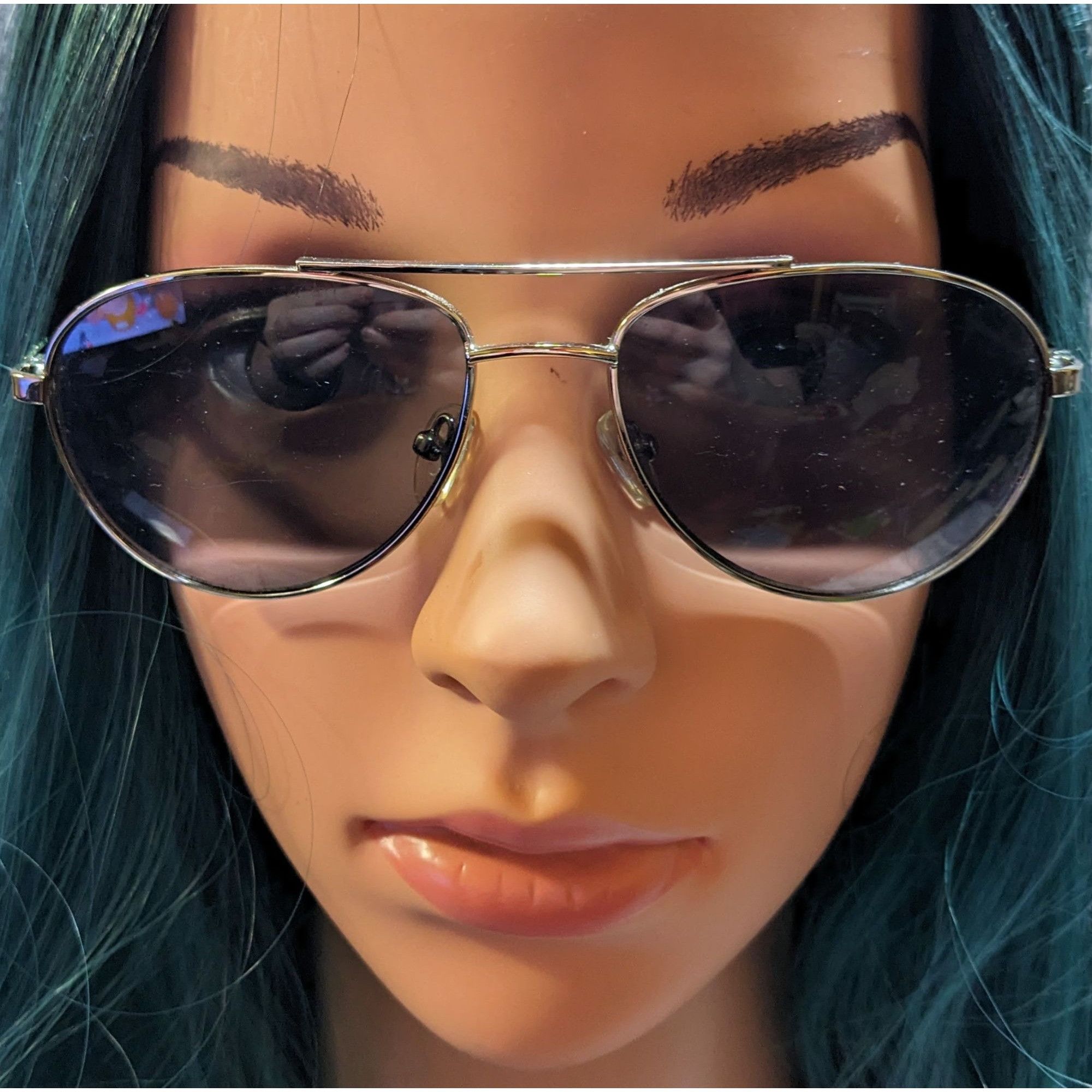 Calvin Klein Calvin Klein R165S Black And Silver Aviator Sunglasses Size ONE SIZE - 5 Thumbnail