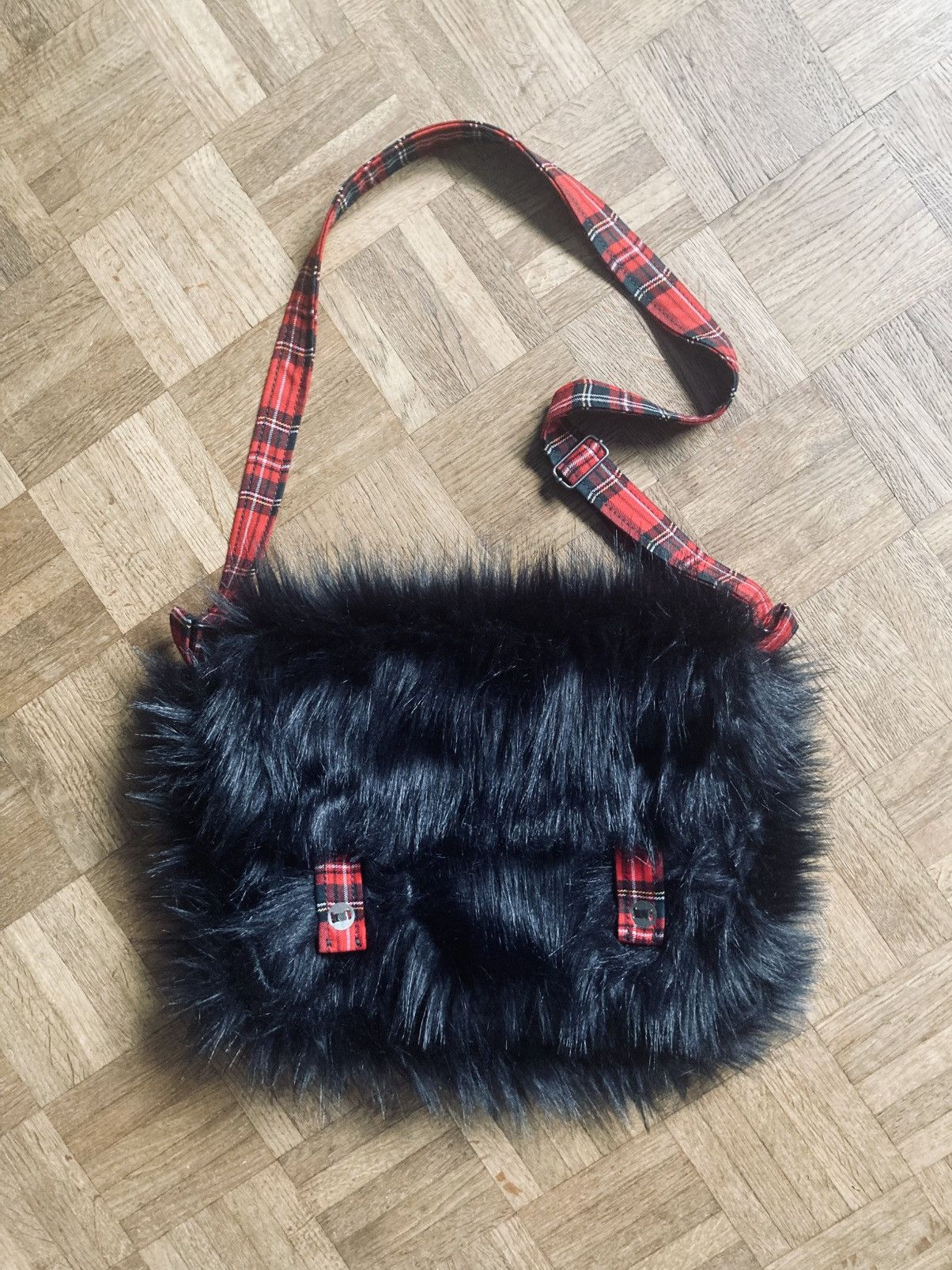Handmade × Japanese Brand Black Fur Bag Size ONE SIZE - 1 Thumbnail