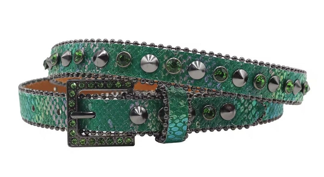 Vintage The rhine and the spiky green lux belts Size ONE SIZE - 2 Thumbnail