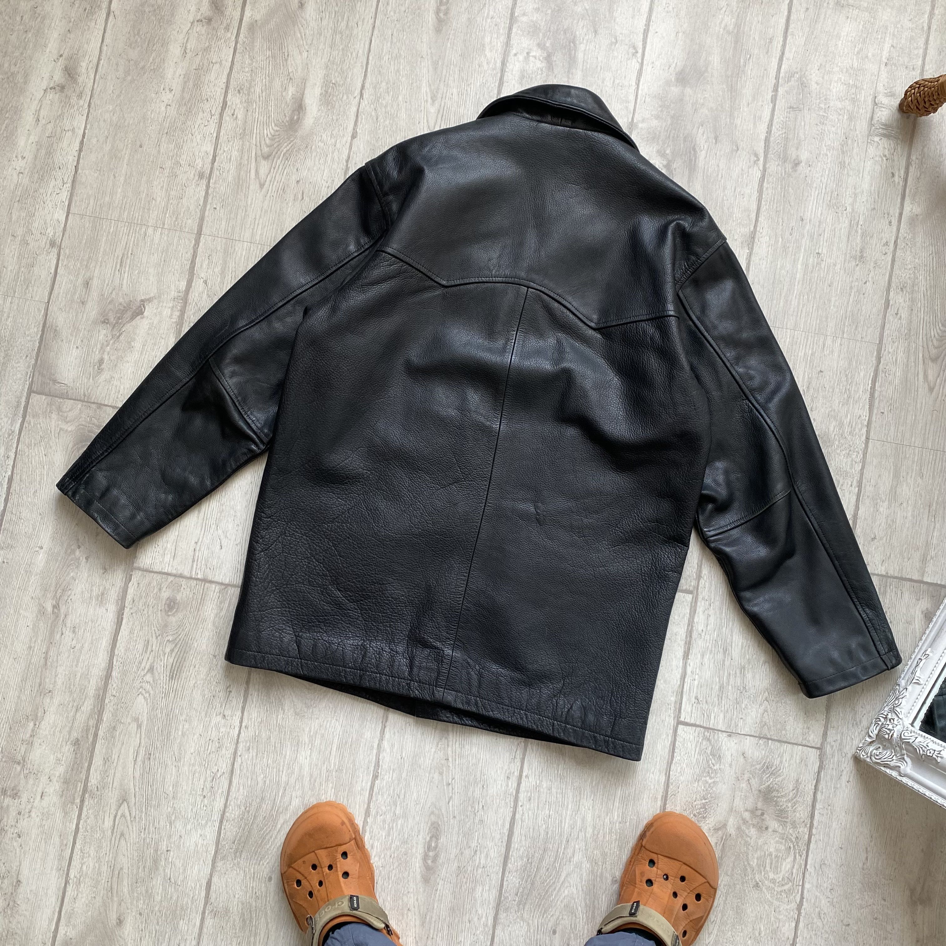 Marlboro Classics 🔥 90s Vintage heavy Real Leather Jacket USA Marlboro Style Size US M / EU 48-50 / 2 - 8 Thumbnail