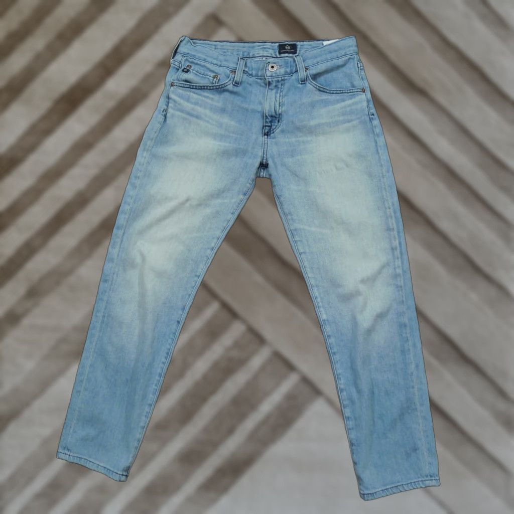 Vintage AG Adriano Goldschmied Jeans Womens 26 Jeans Tapered Light Wash Blue 26 Regular Stretch Pockets Cotton Blend Denim Adult Womens Size 26" / US 2 / IT 38 - 1 Thumbnail