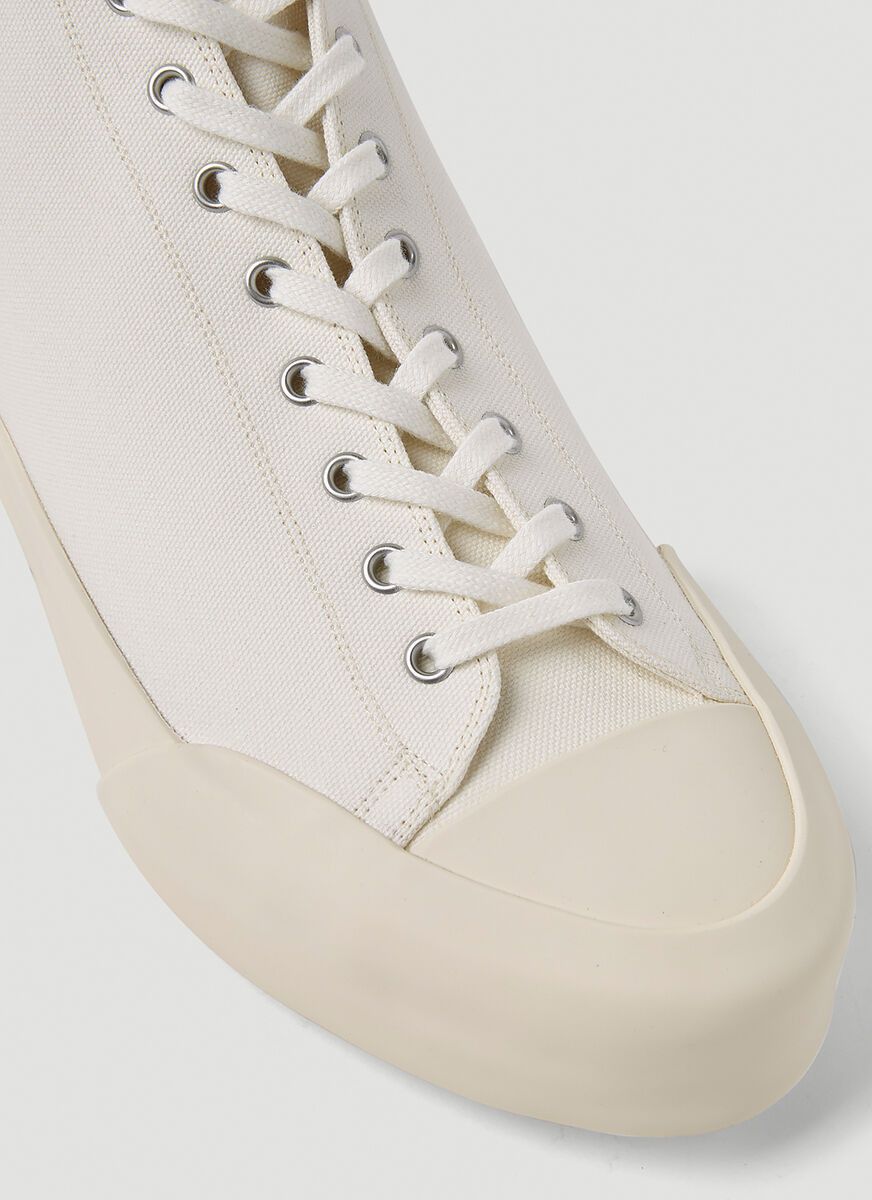 Jil Sander Jil Sander Canvas High-Top Sneakers Off-White Size US 7 / EU 40 - 6 Thumbnail