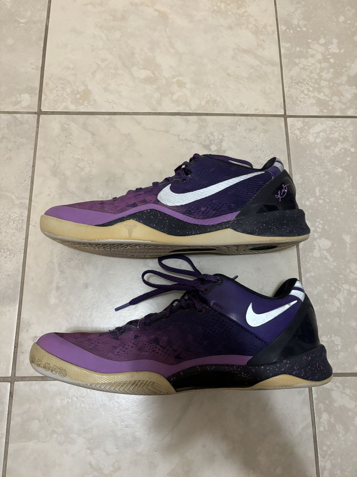 Nike Rare Nike Kobe 8 Playoffs Purple Platinum Shoes Size 9.5 Size US 9.5 / EU 42-43 - 2 Thumbnail
