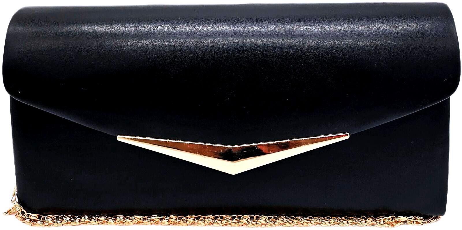 Genetic Manipulation Shinichiro Kuriya Elegant Black Clutch Purse with Gold Chain and Accent Size ONE SIZE - 1 Thumbnail