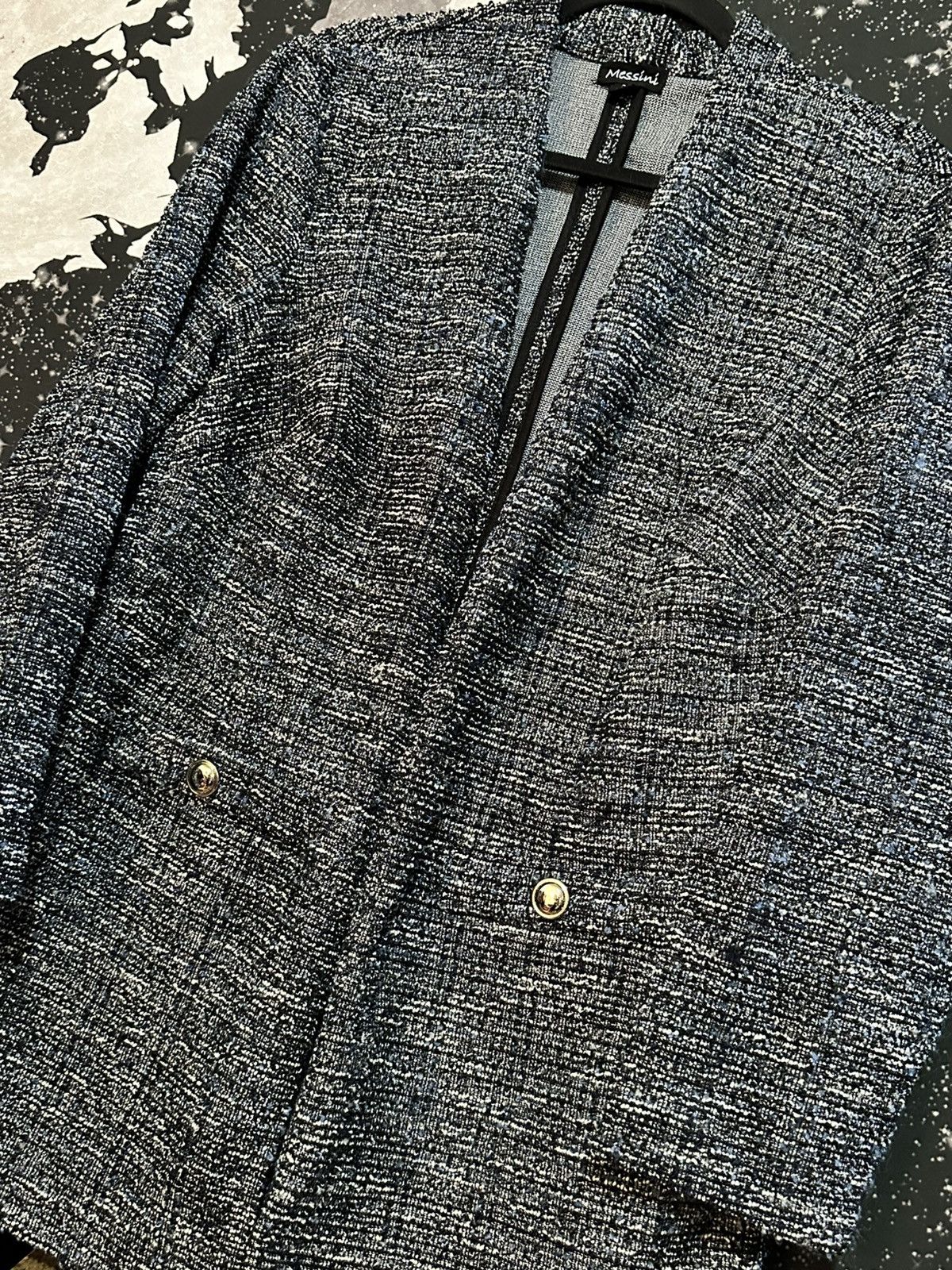 Other Messini Womens Tweed Style Blazer Jacket Size XXL / US 16-18 / IT 52-54 - 2 Thumbnail