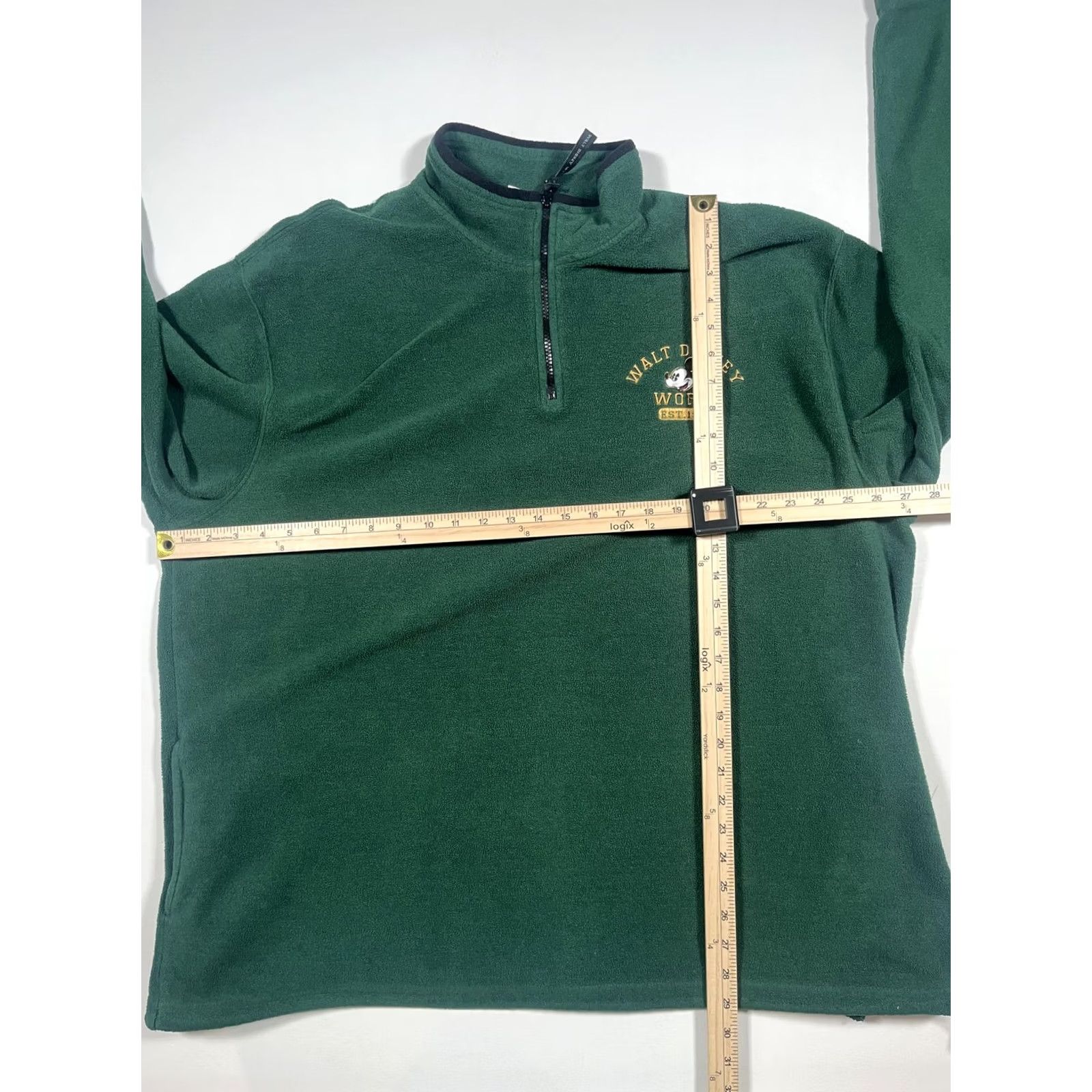 Disney Disney Walt Disney World Mickey Fleece Jacket Mens 2XL Green 1/4 Zip Pullover Size US XXL / EU 58 / 5 - 6 Thumbnail