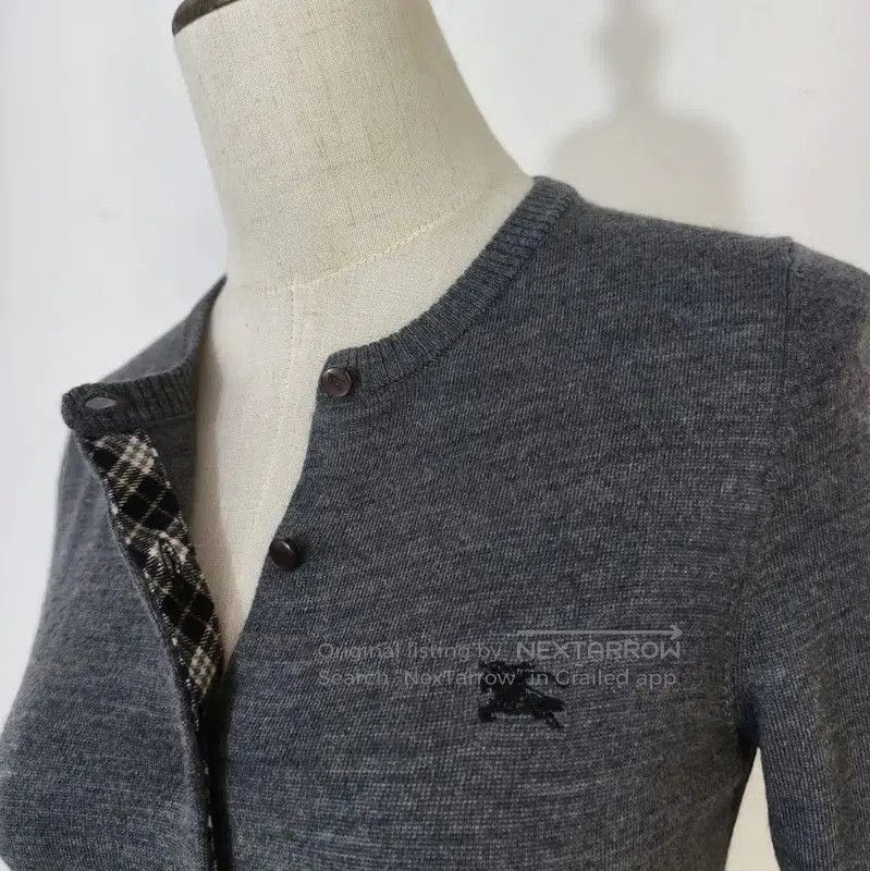 Burberry Burberry Gray Wool Long Sleeve Cardigan for Women. Size M / US 6-8 / IT 42-44 - 4 Thumbnail