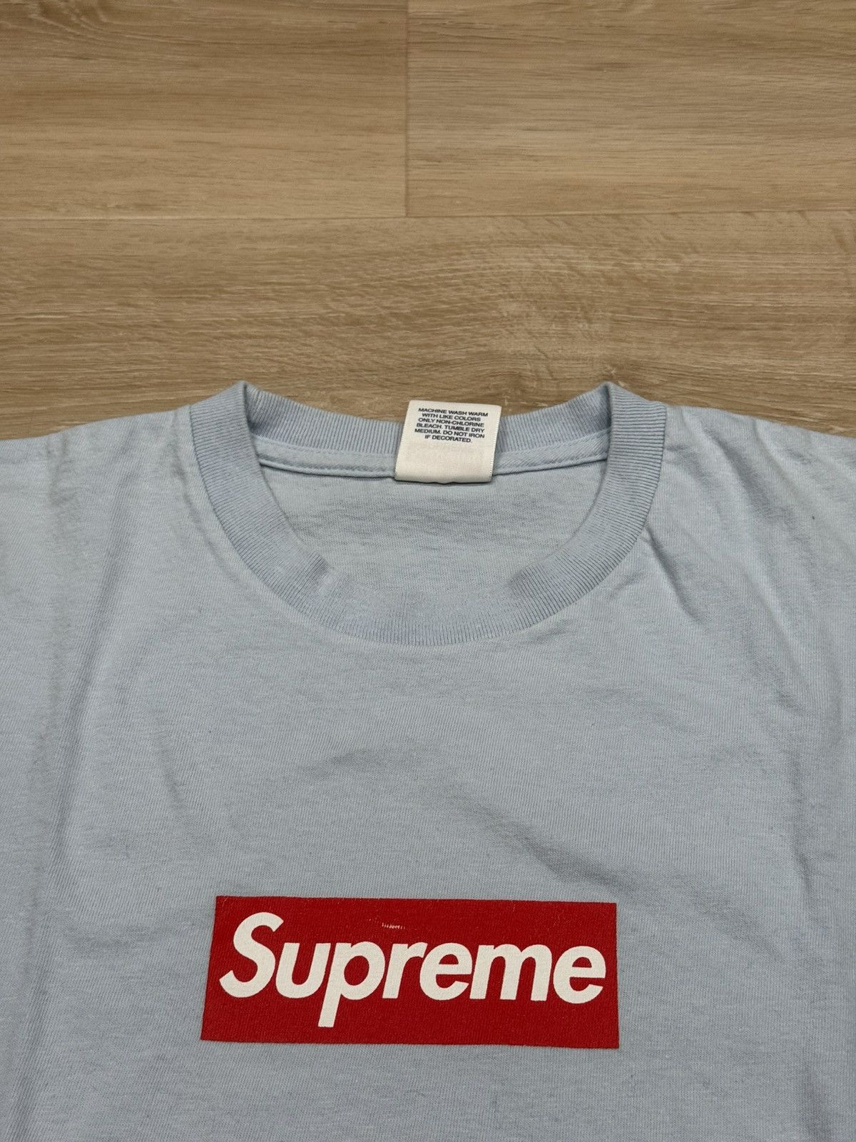 Supreme Supreme 20th Anniversary Box Logo Tee- Baby Blue Size US M / EU 48-50 / 2 - 2 Thumbnail